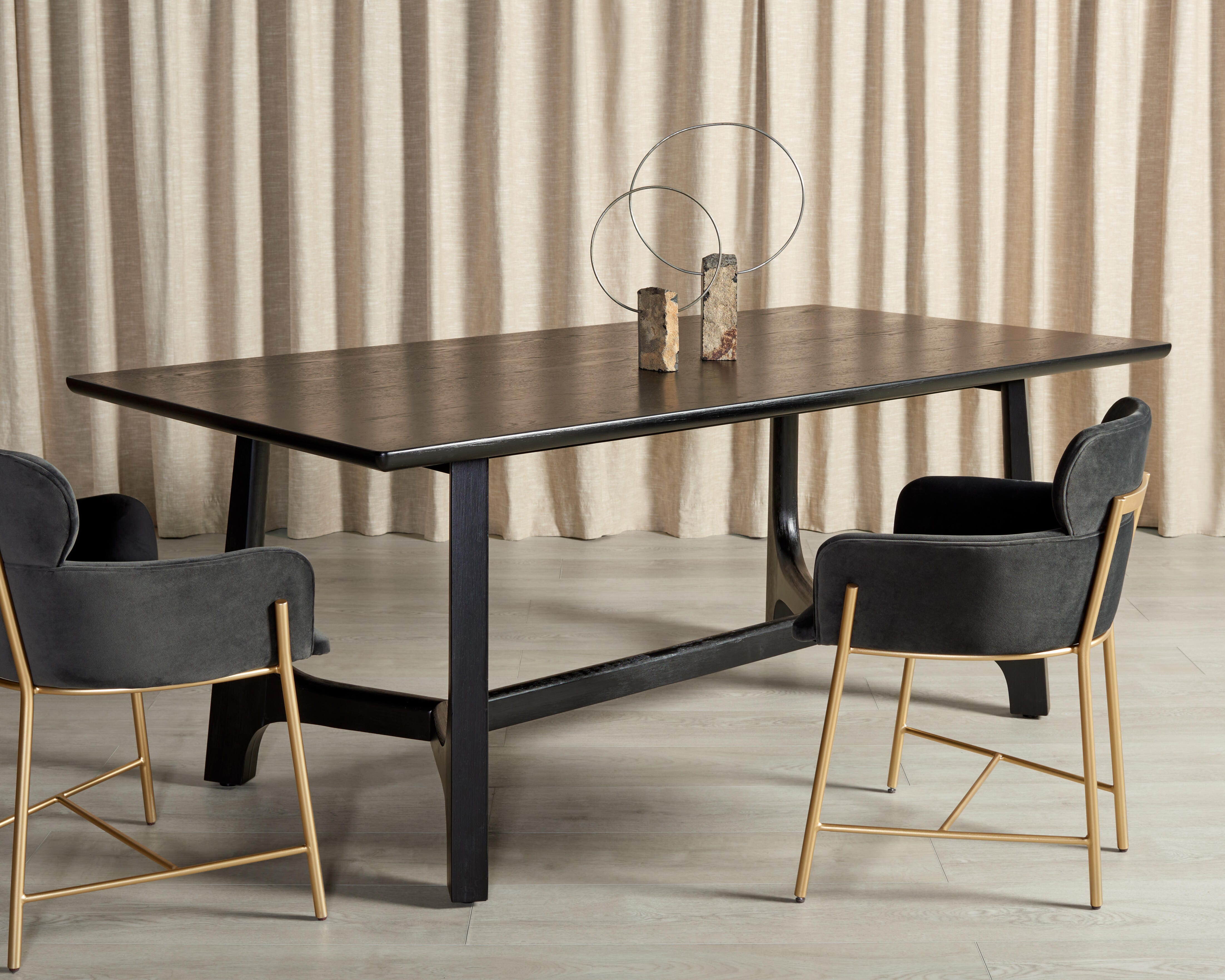 Safavieh Adelee Dining Table, Black, large