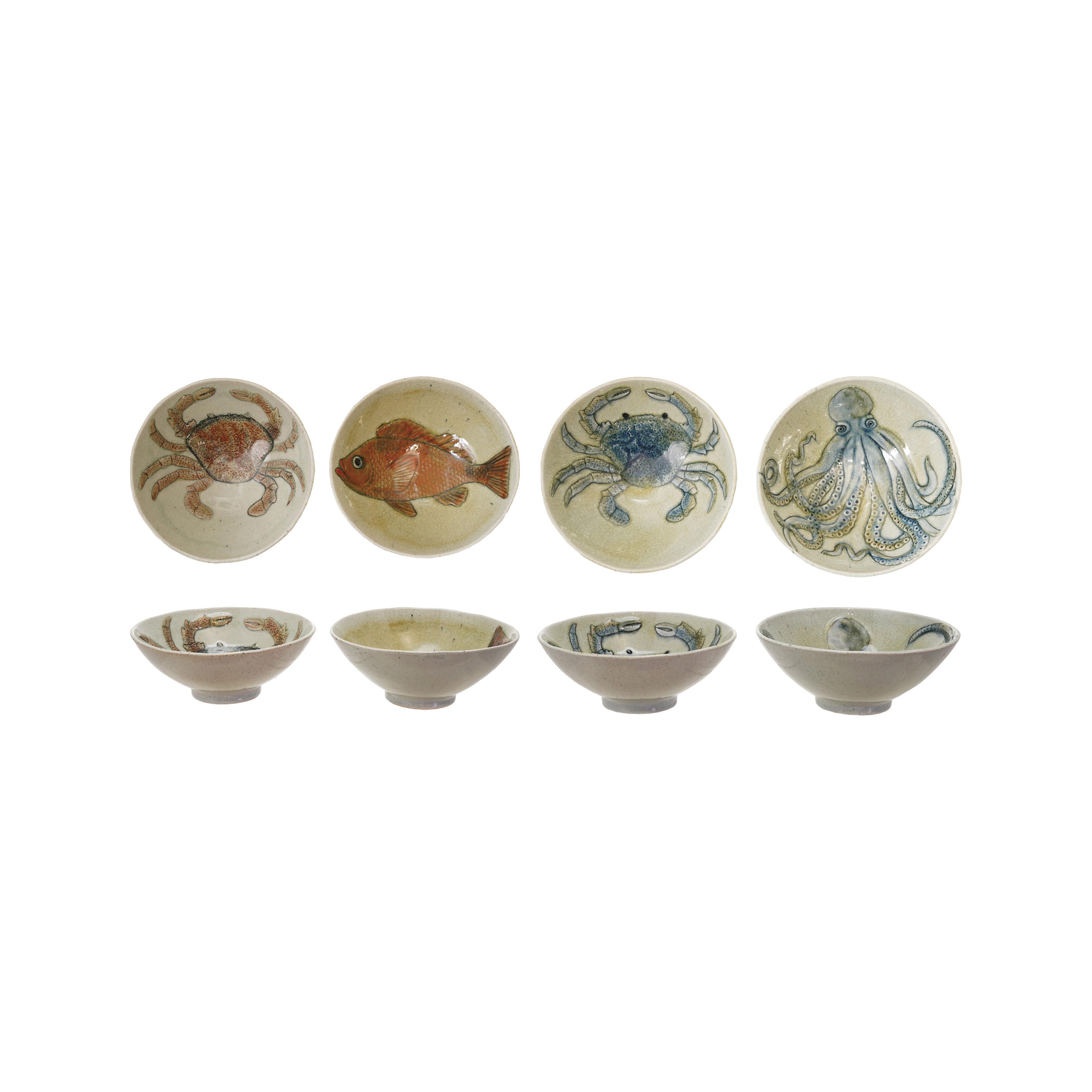 Storied Home Sea Life Decorative Bowl Set, , large