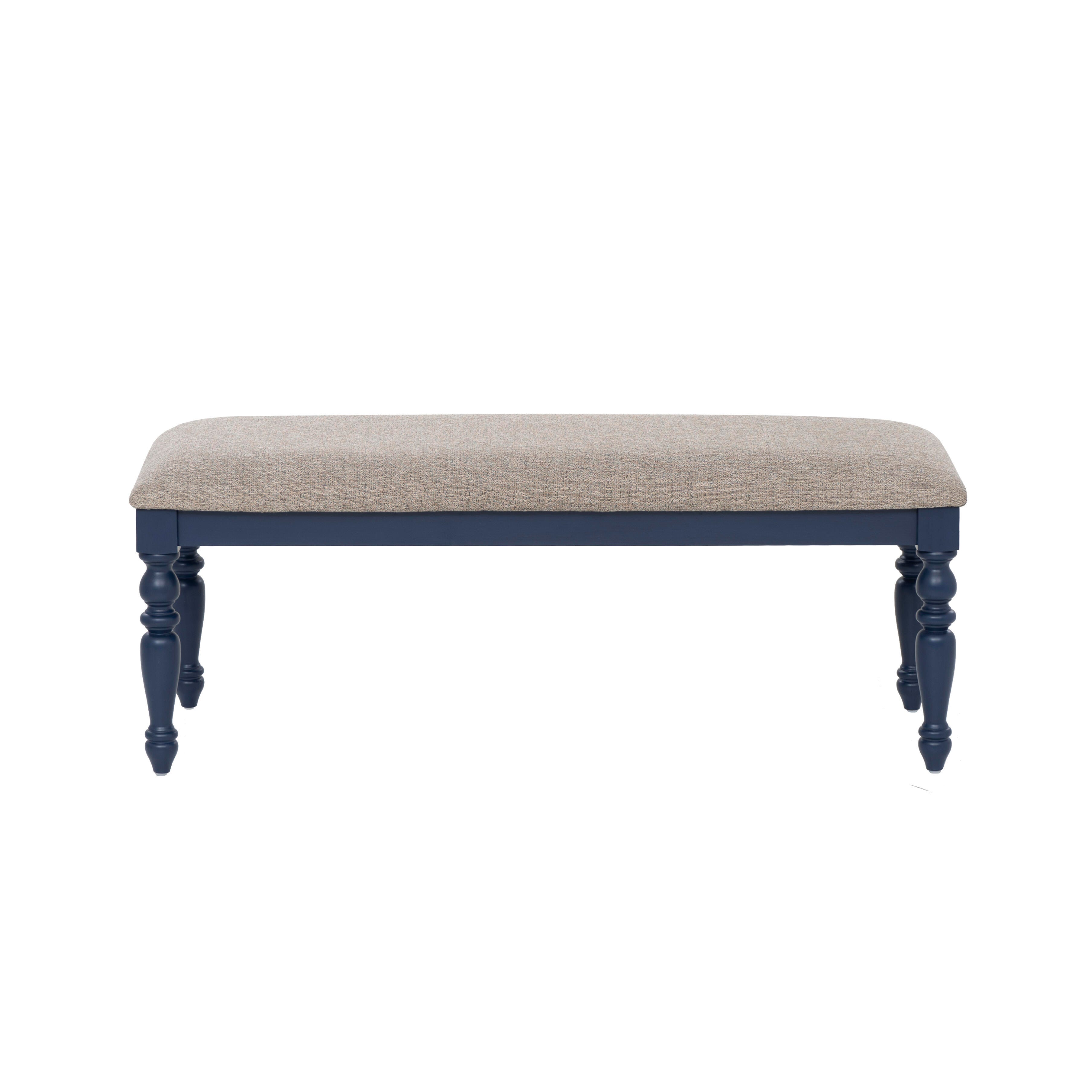Linon 17" Dining Bench, Navy, large