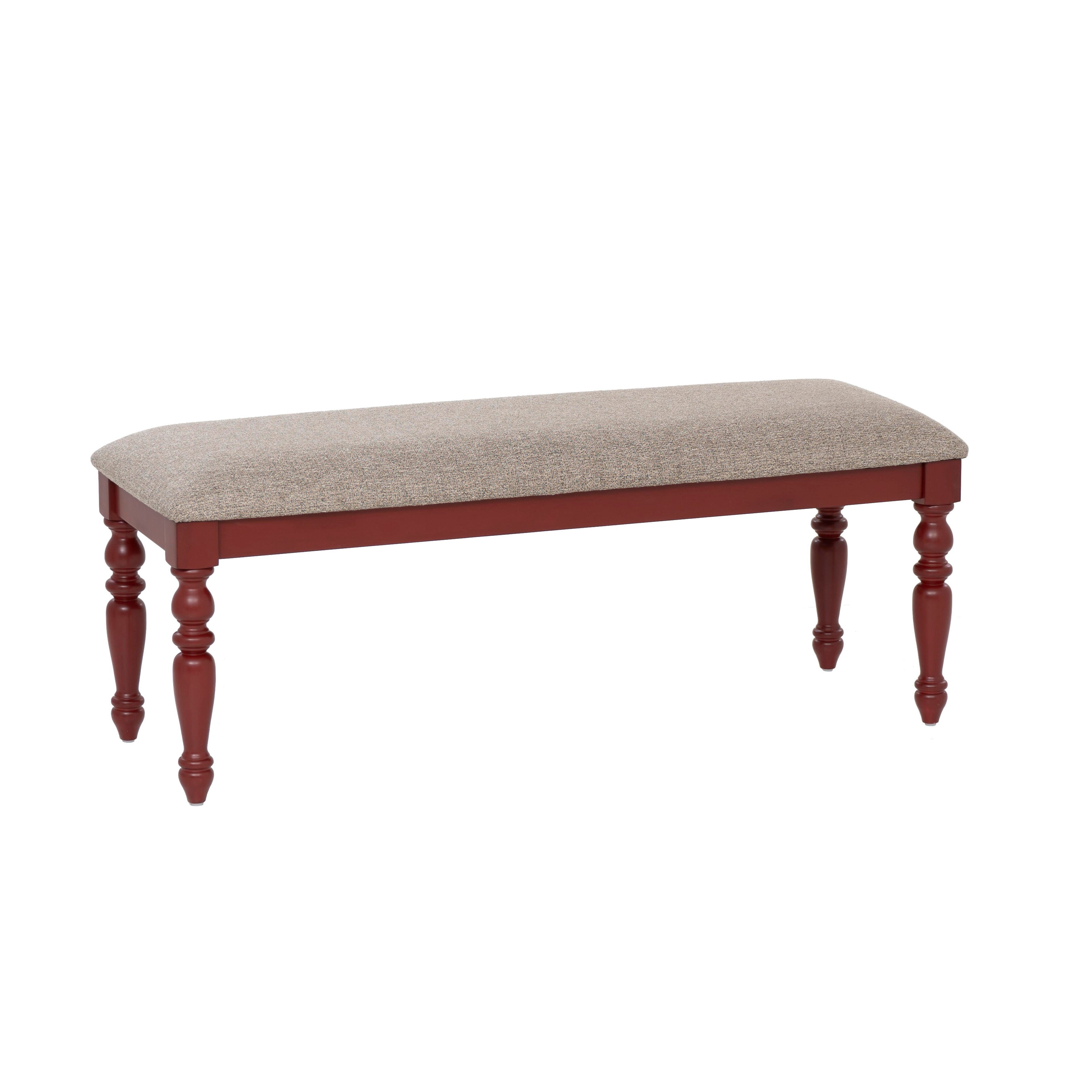 Linon 17" Dining Bench, Red, large