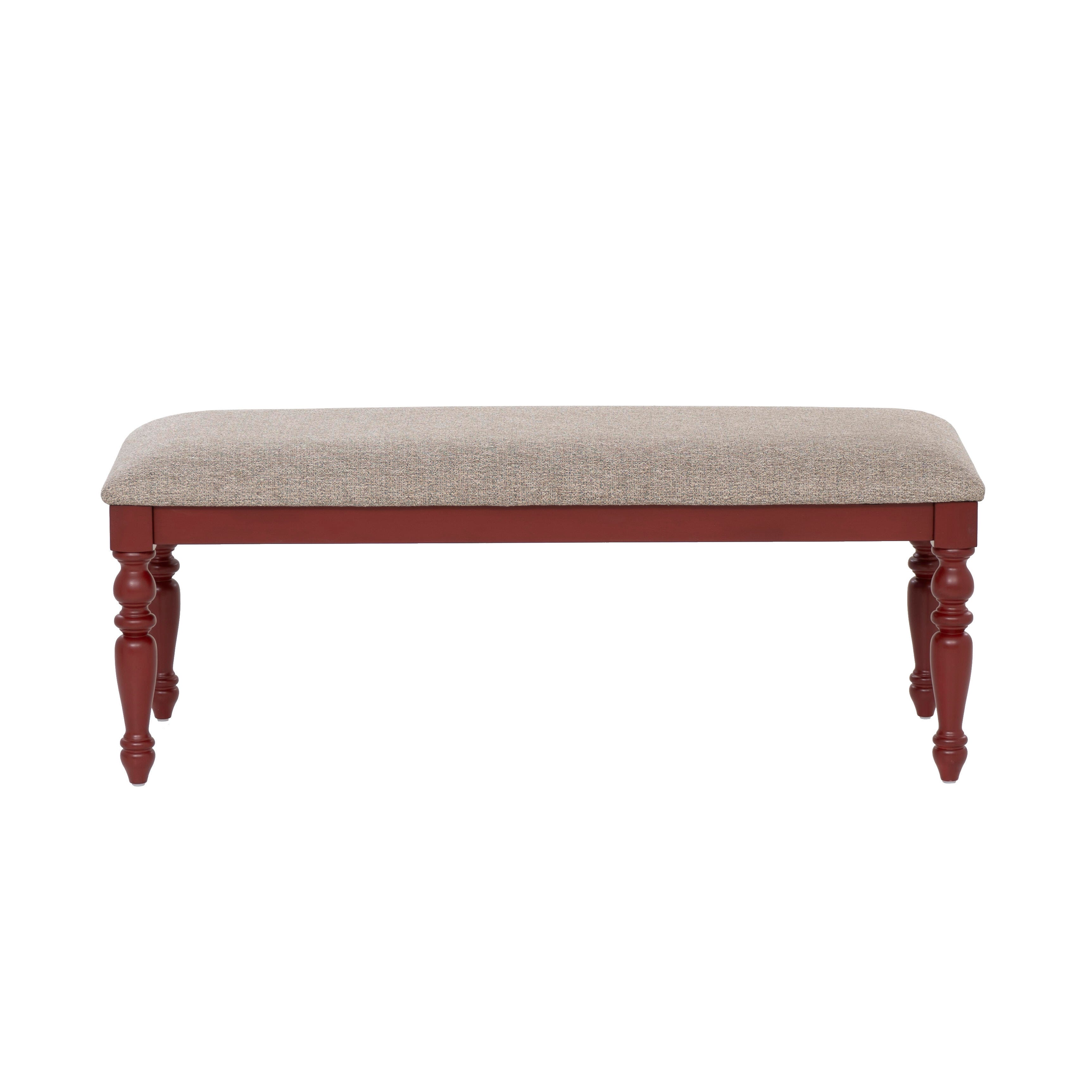 Linon 17" Dining Bench, Red, large