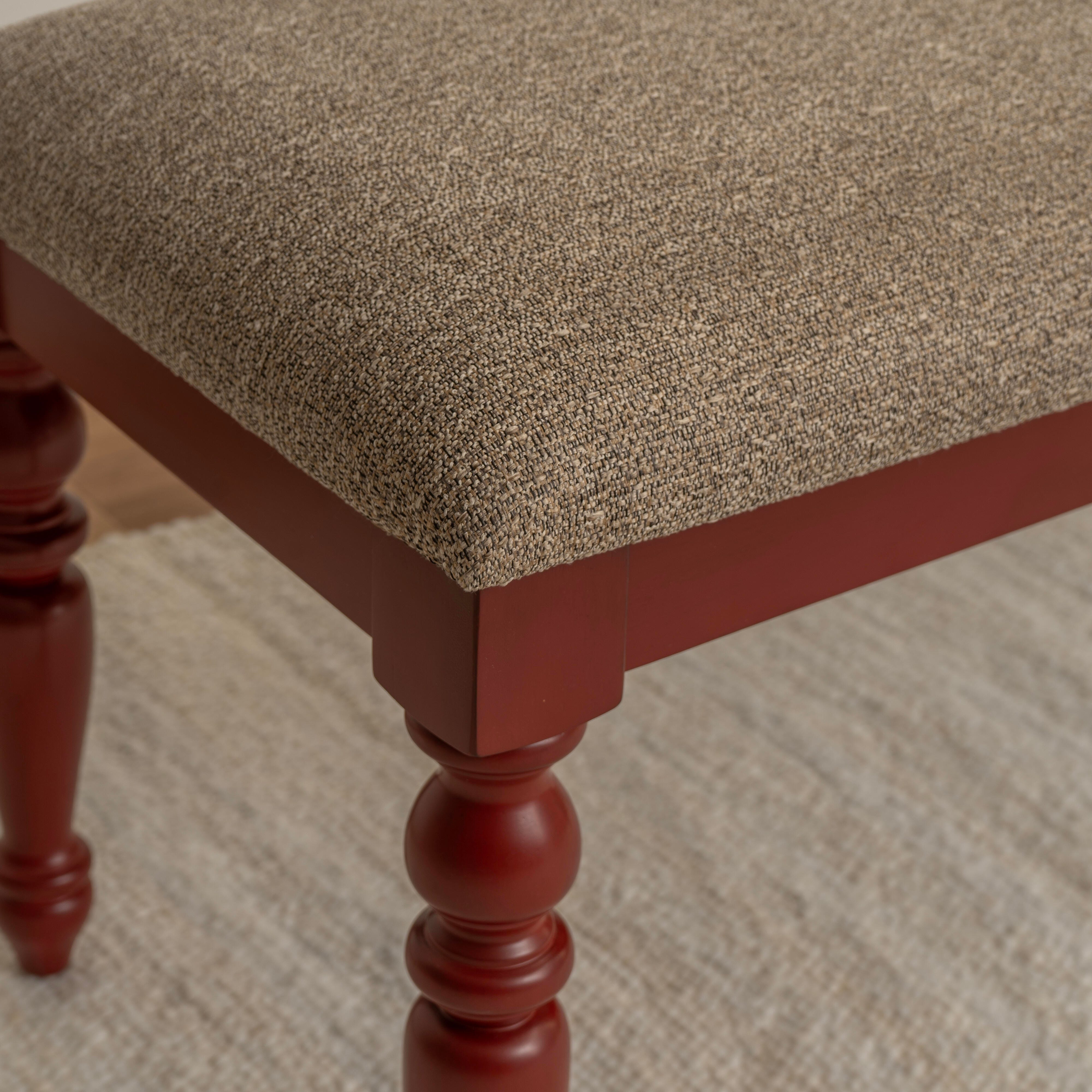 Linon 17" Dining Bench, Red, large