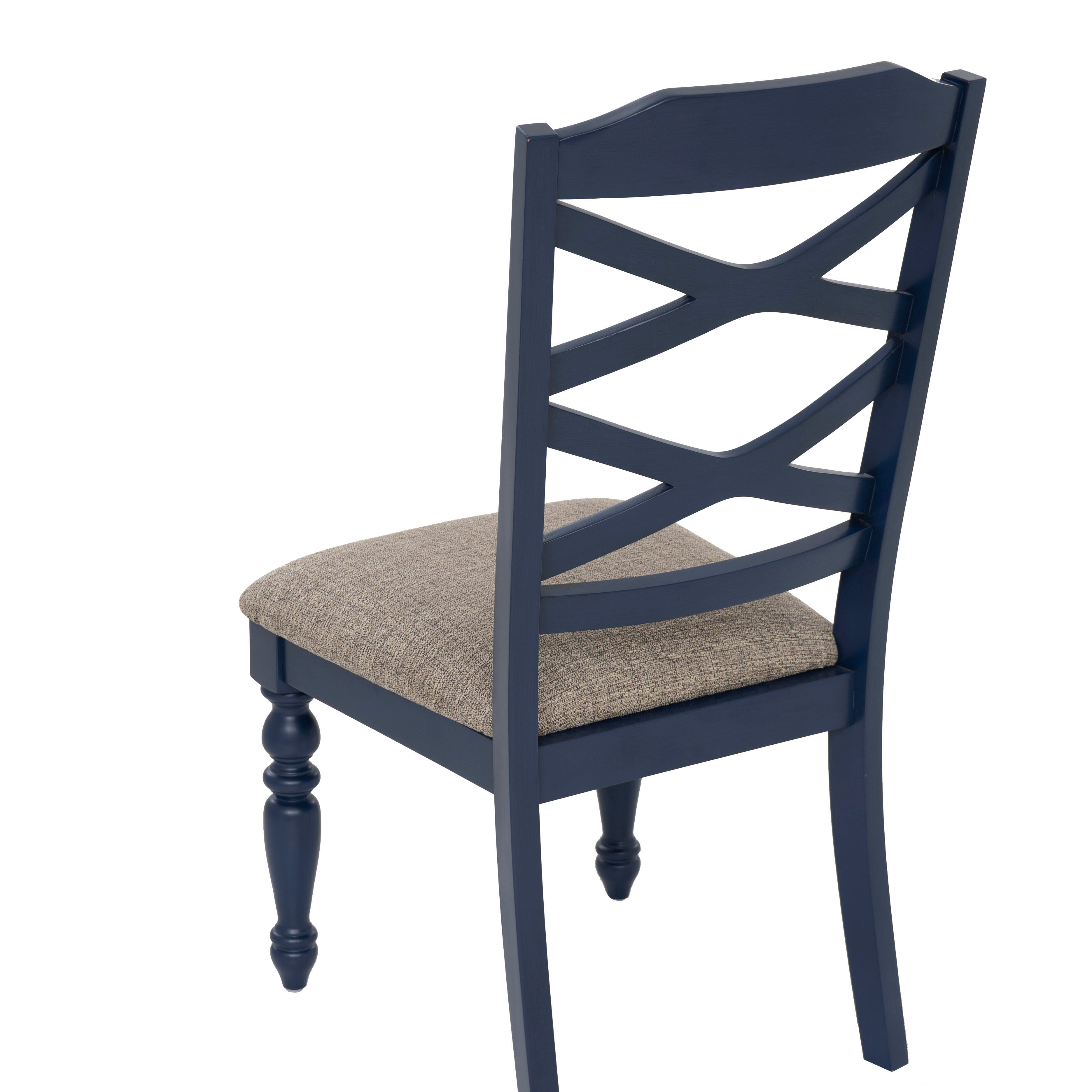 Linon Dining Chair (Set of 2), Navy, large