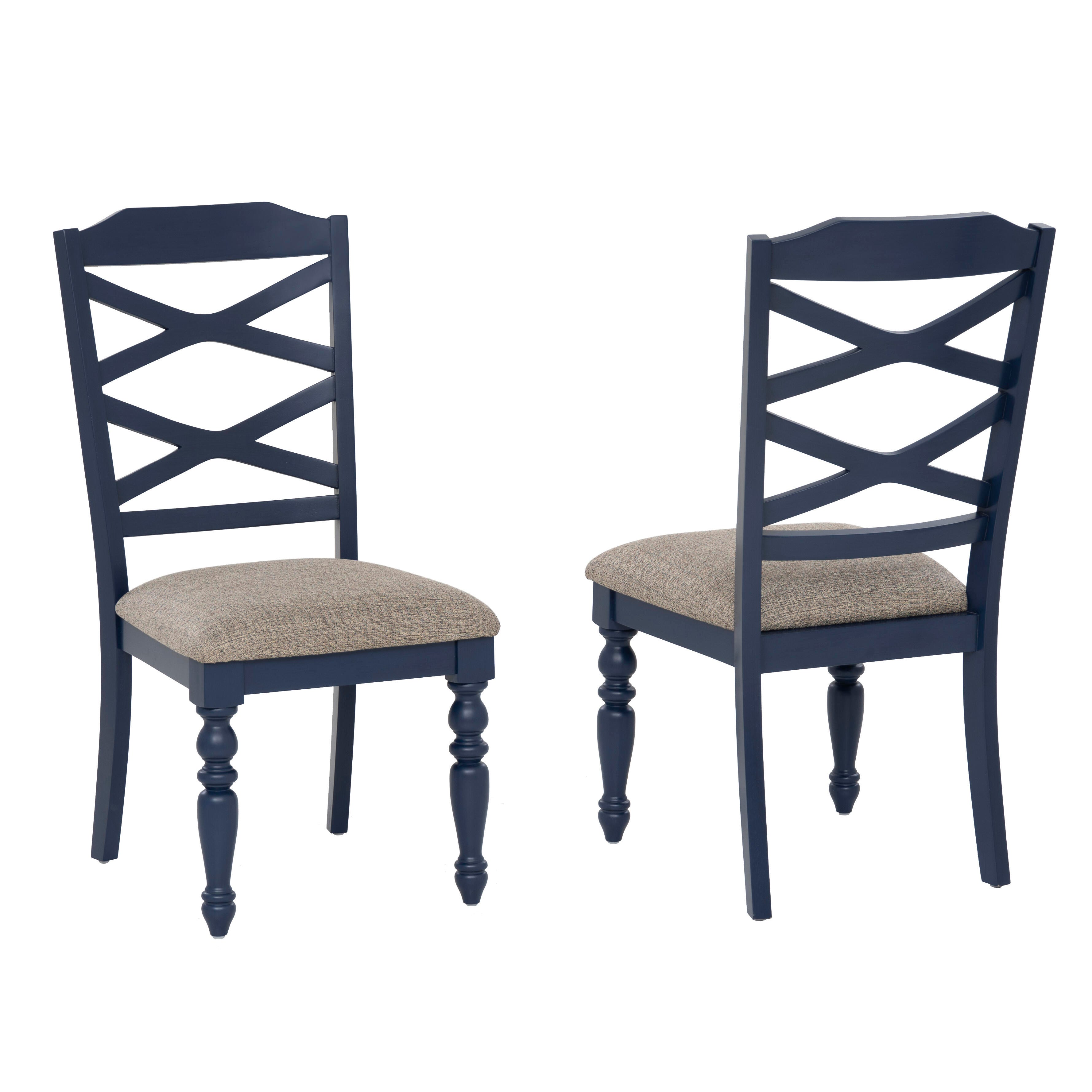 Linon Dining Chair (Set of 2), Navy, large