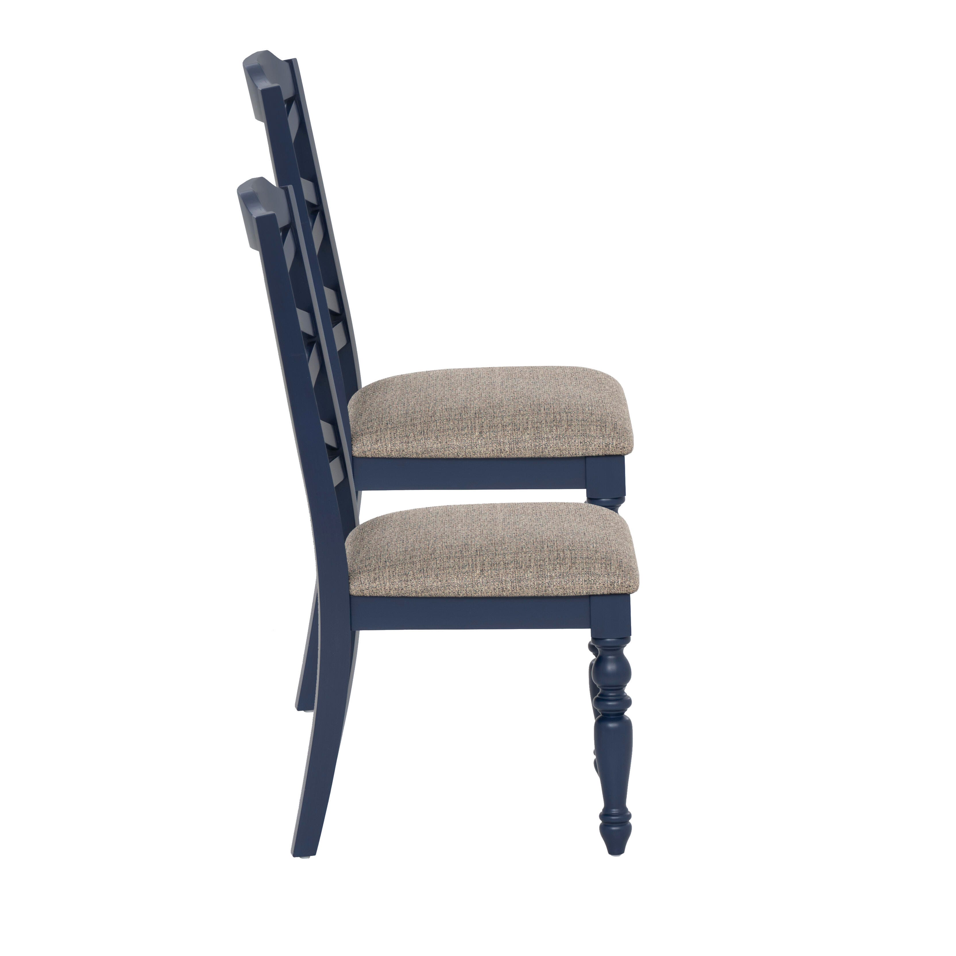 Linon Dining Chair (Set of 2), Navy, large