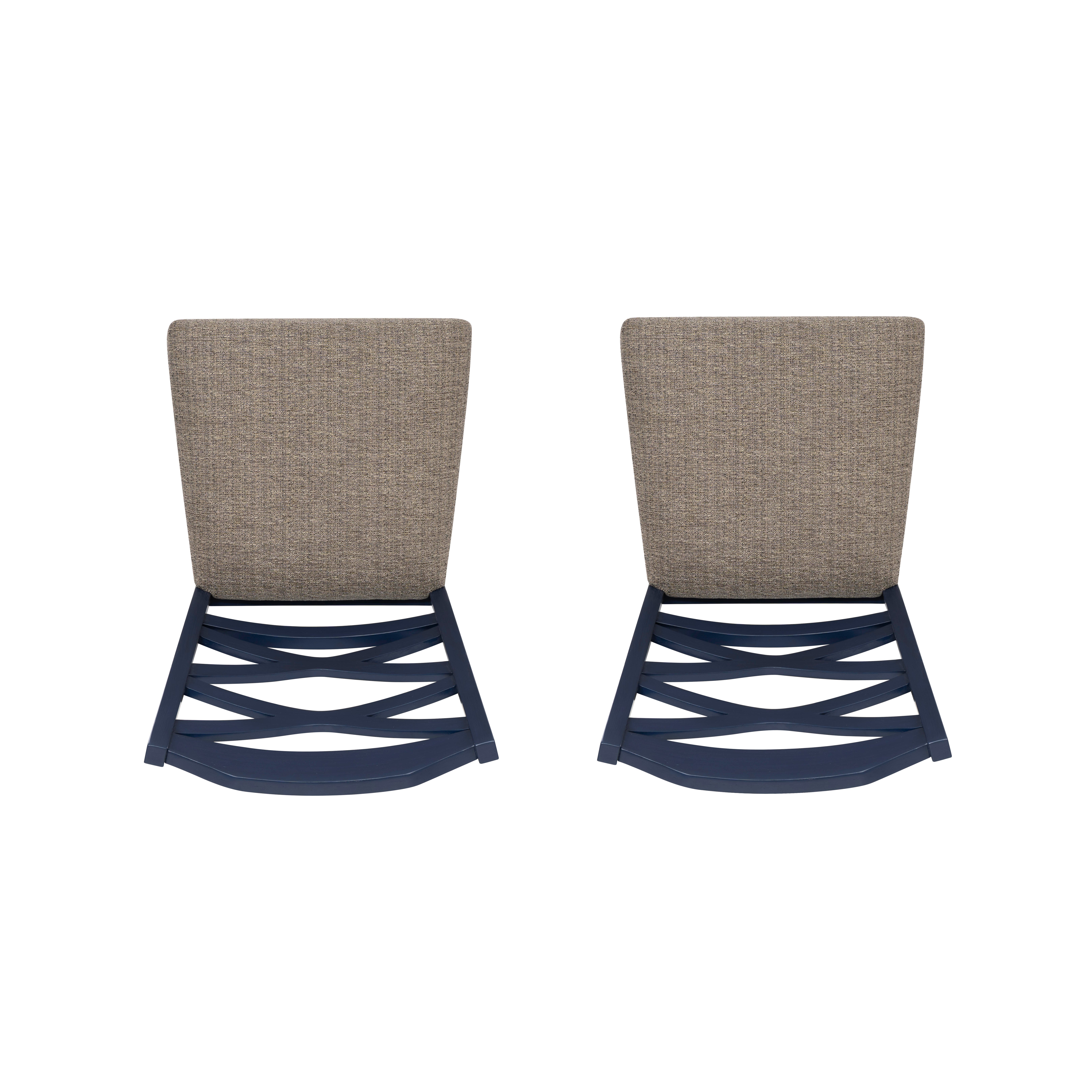 Linon Dining Chair (Set of 2), Navy, large