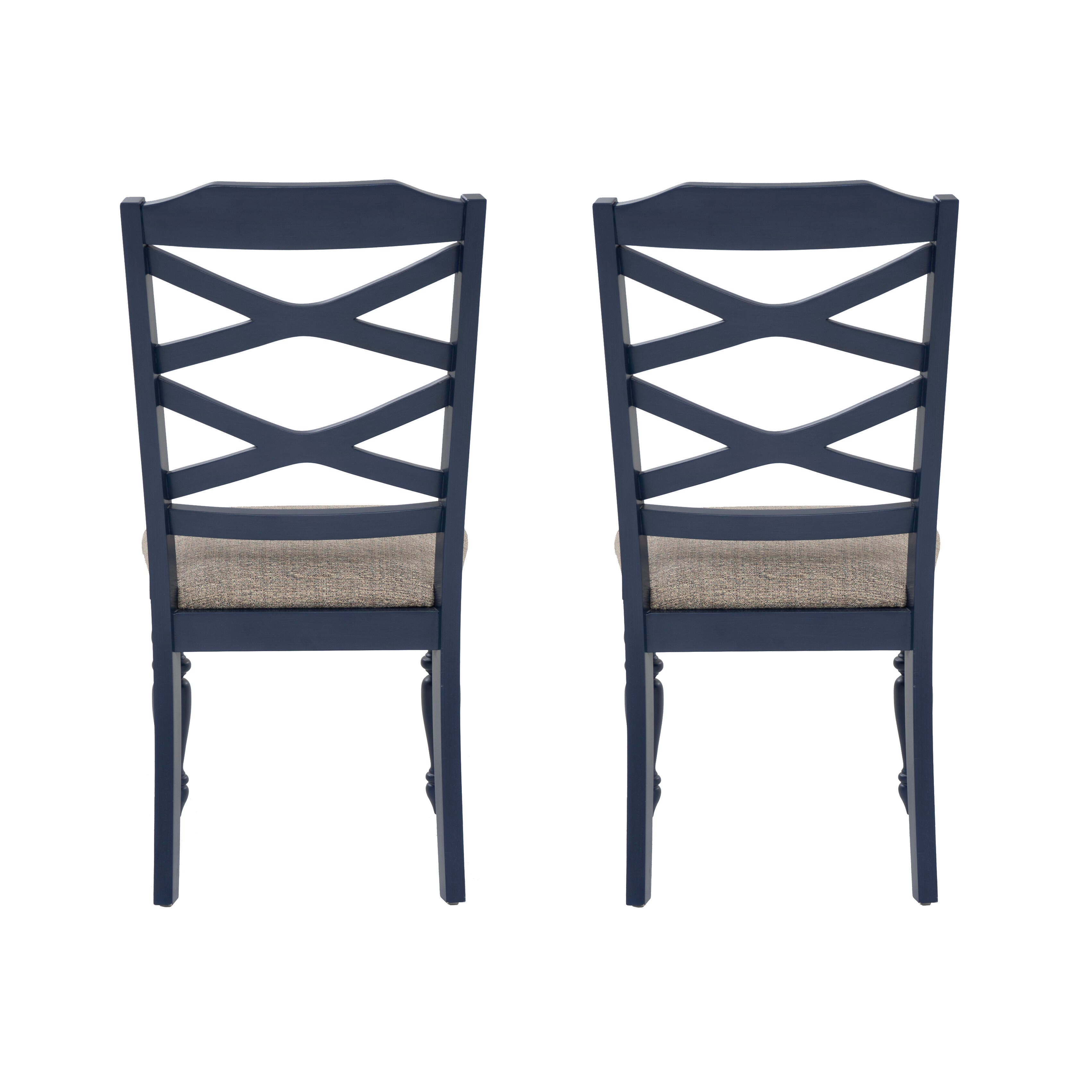 Linon Dining Chair (Set of 2), Navy, large