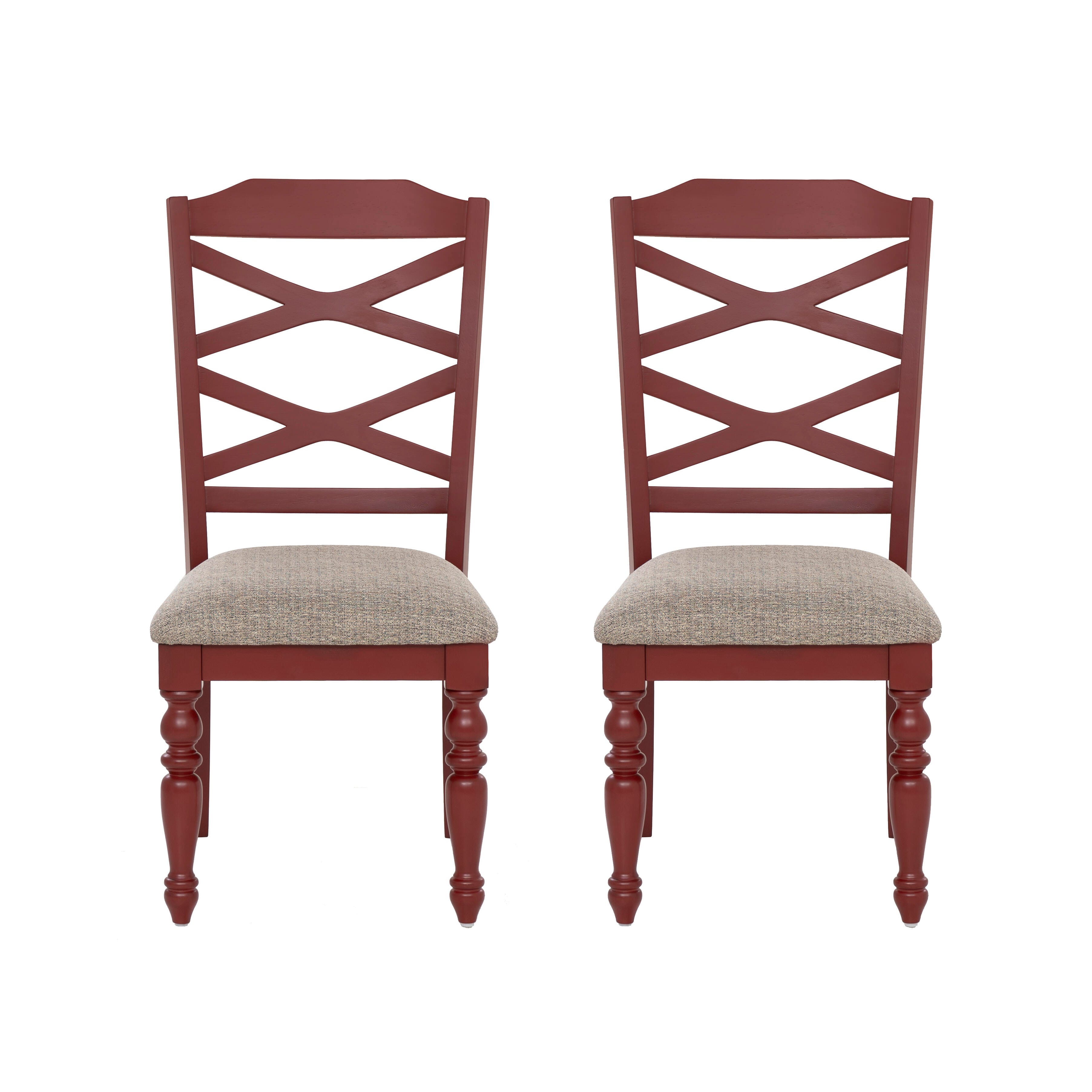 Linon Dining Chair (Set of 2), Red, large