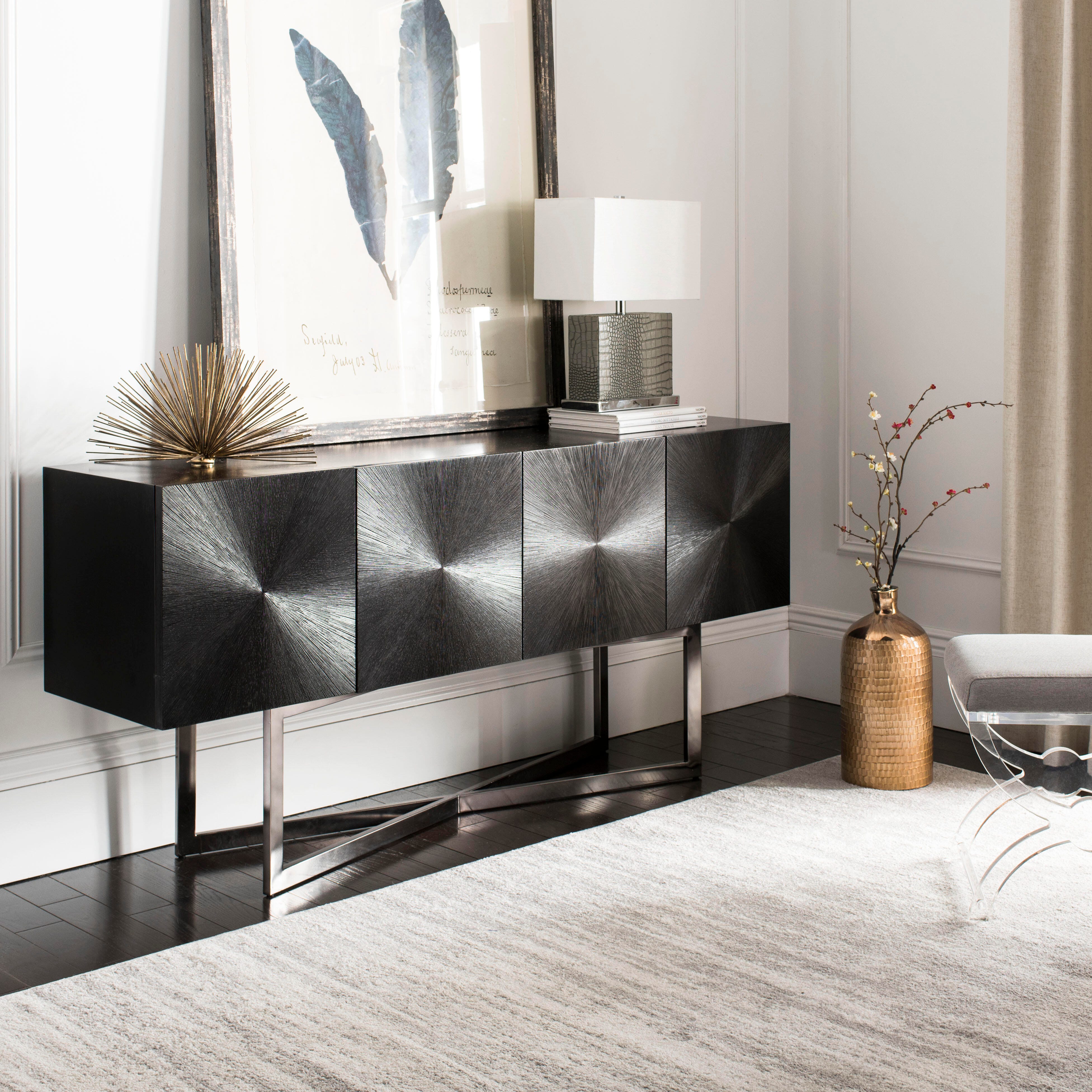 Safavieh Zena Buffet, Black, rollover