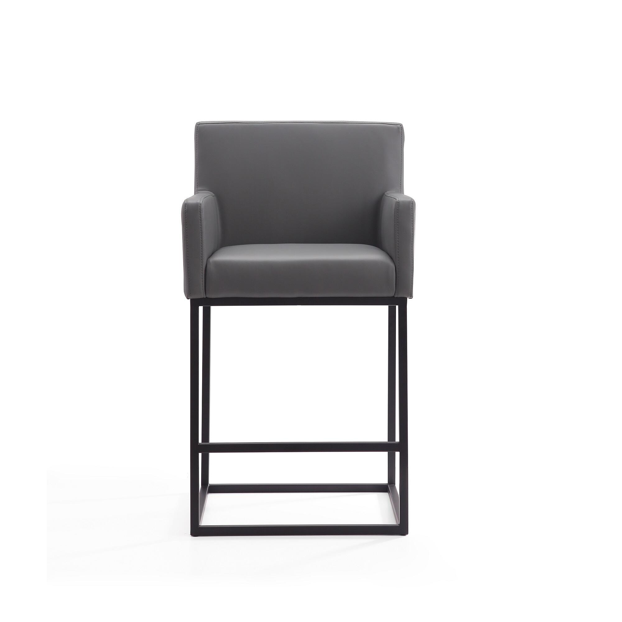 Manhattan Comfort Ambassador Counter Height Bar Stool, Gray, large