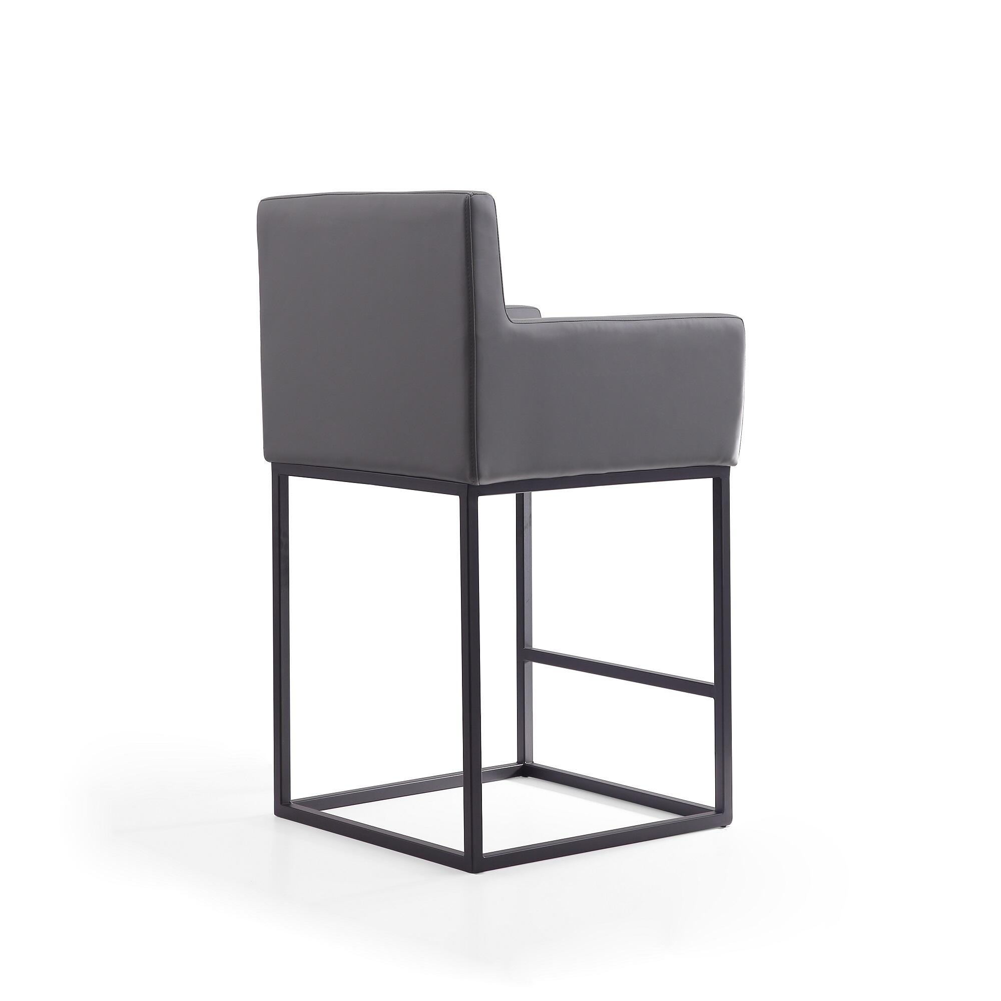 Manhattan Comfort Ambassador Counter Height Bar Stool, Gray, large