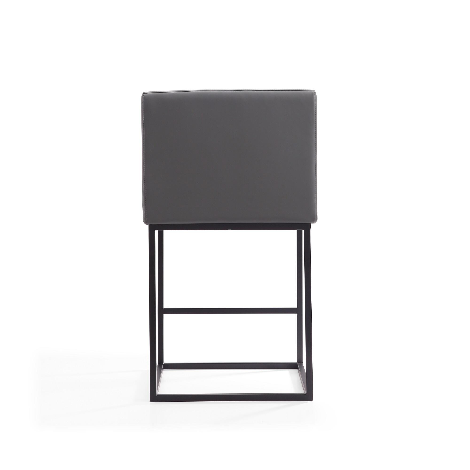 Manhattan Comfort Ambassador Counter Height Bar Stool, Gray, large
