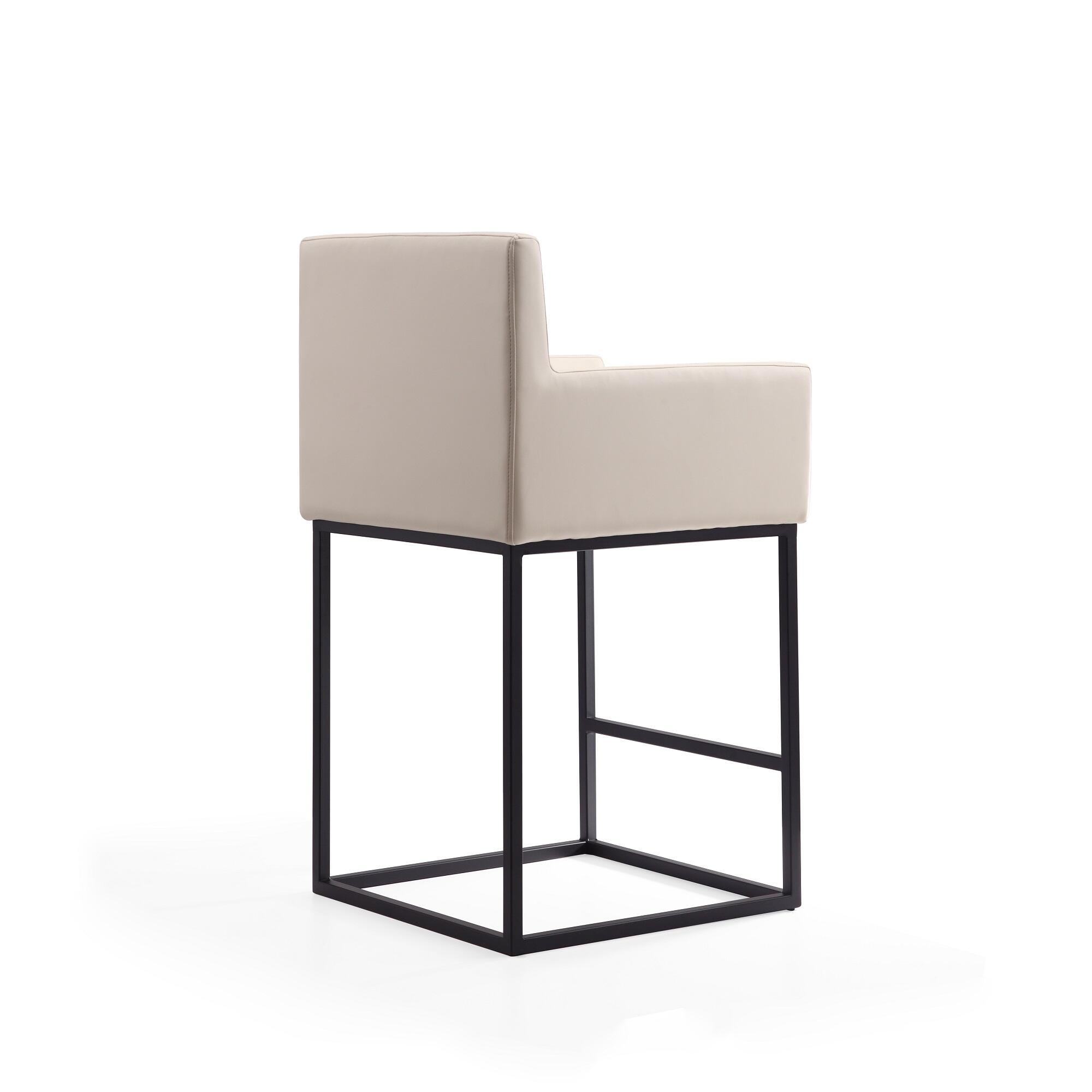 Manhattan Comfort Ambassador Counter Height Bar Stool, Cream, large