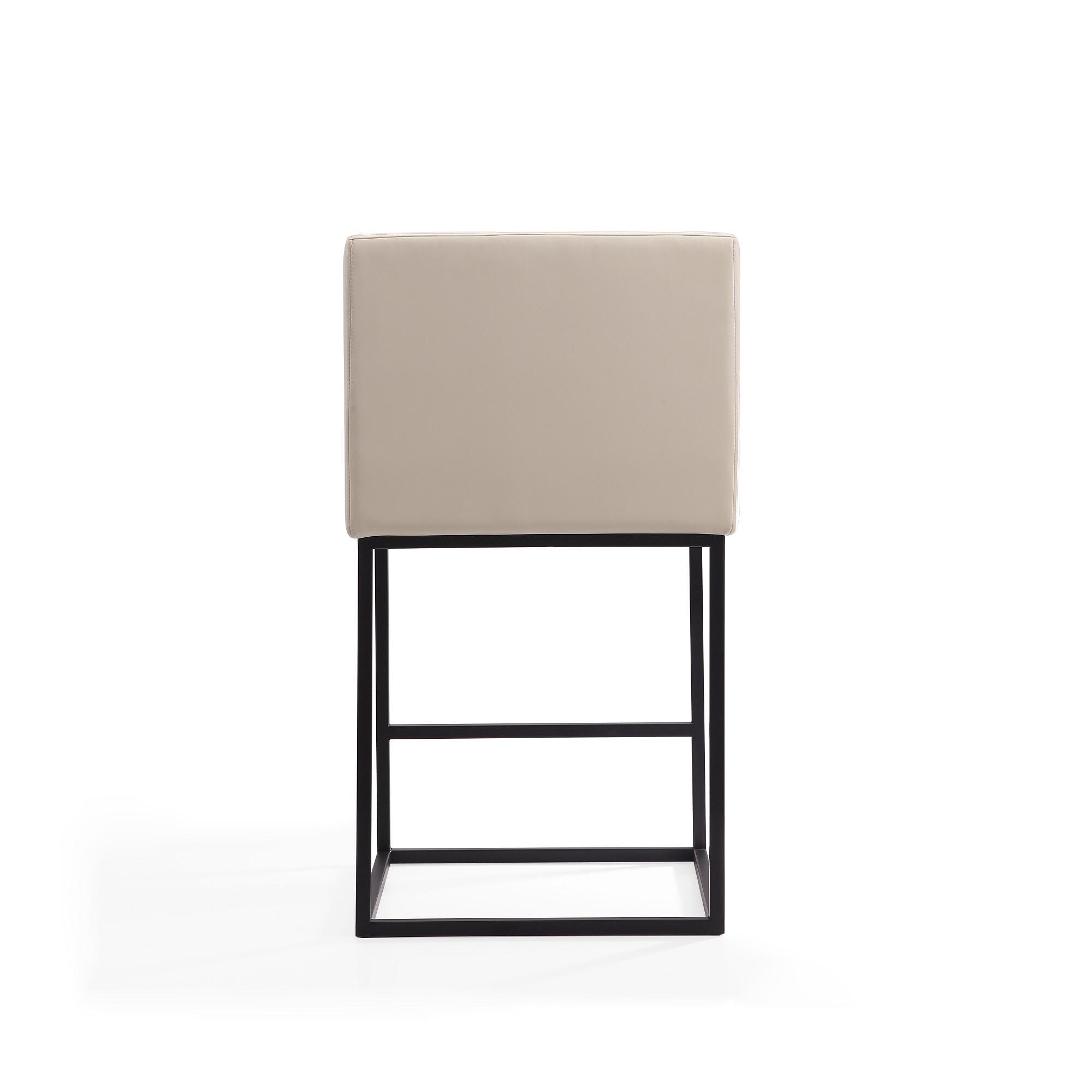Manhattan Comfort Ambassador Counter Height Bar Stool, Cream, large