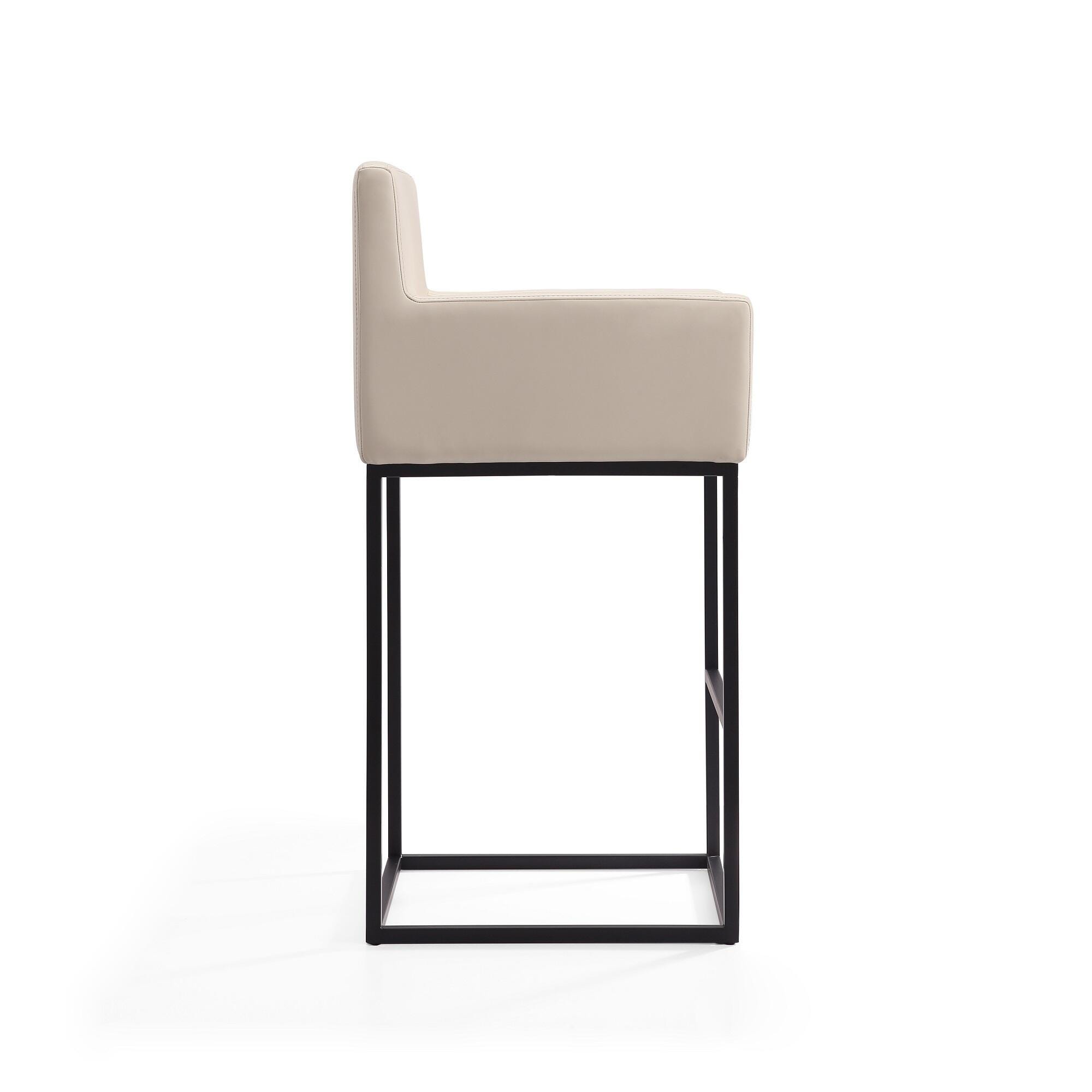 Manhattan Comfort Ambassador Counter Height Bar Stool, Cream, large