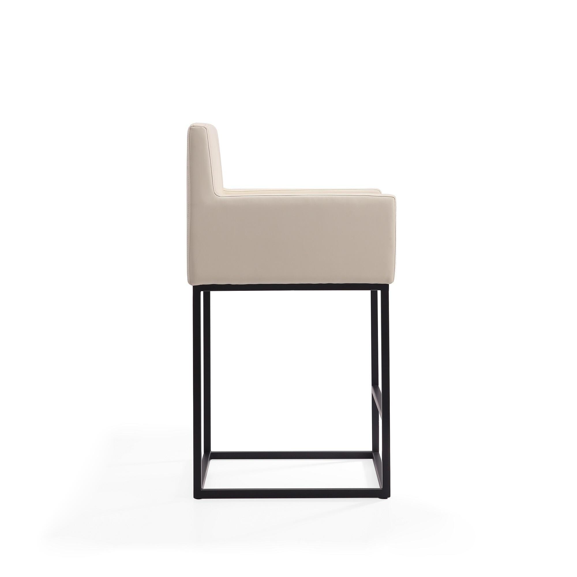 Manhattan Comfort Ambassador Counter Height Bar Stool, Cream, large