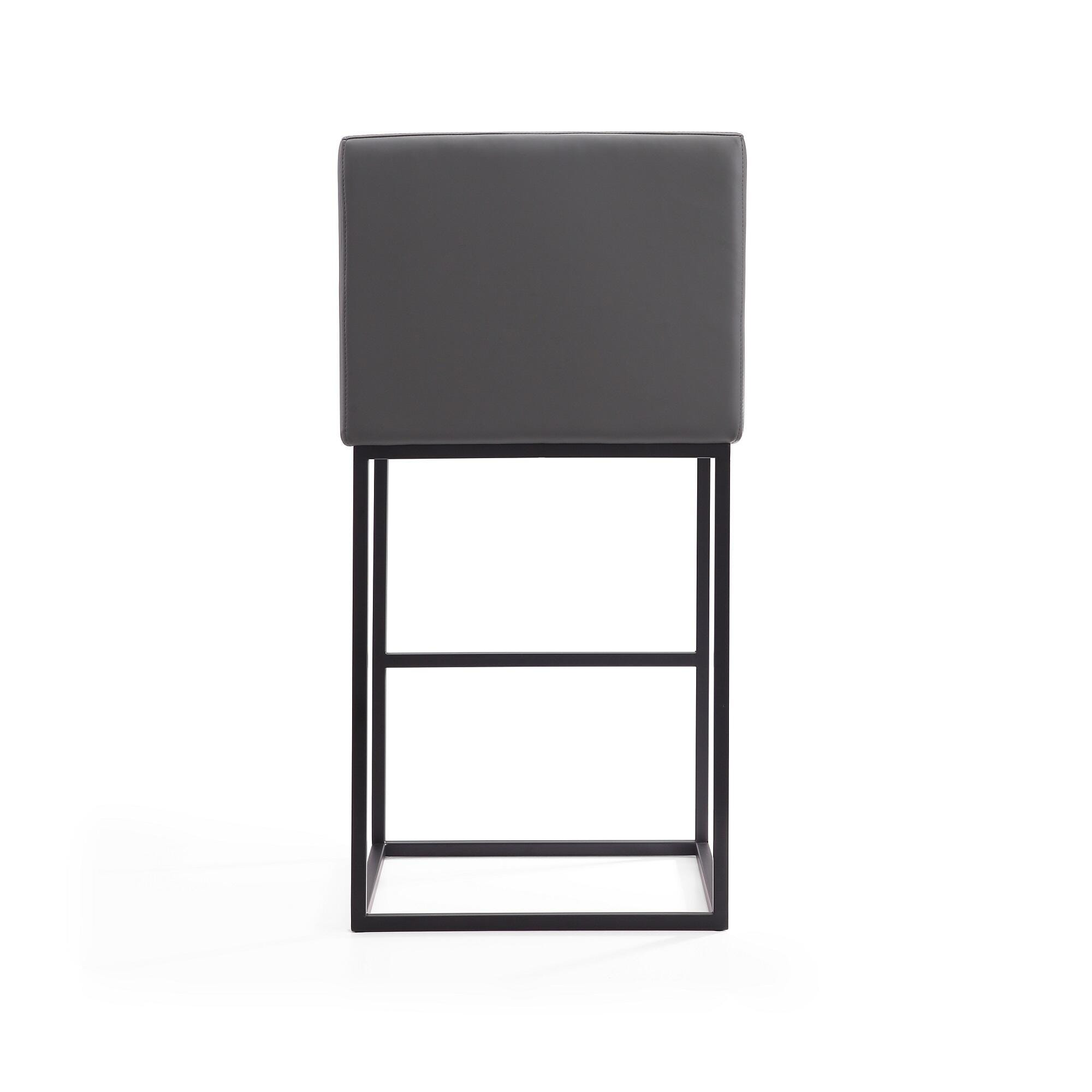 Manhattan Comfort Ambassador Bar Height Bar Stool, Gray, large