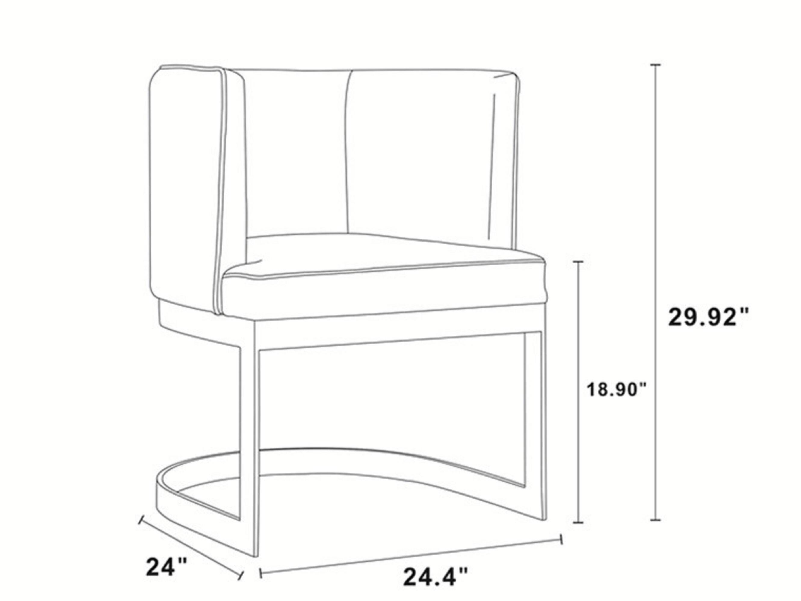 Manhattan Comfort Aura Dining Chair, Royal Blue, large