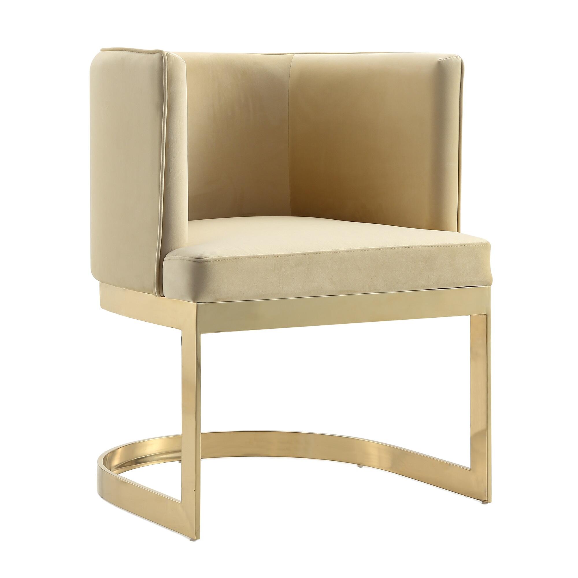 Manhattan Comfort Aura Dining Chair, Sand, large