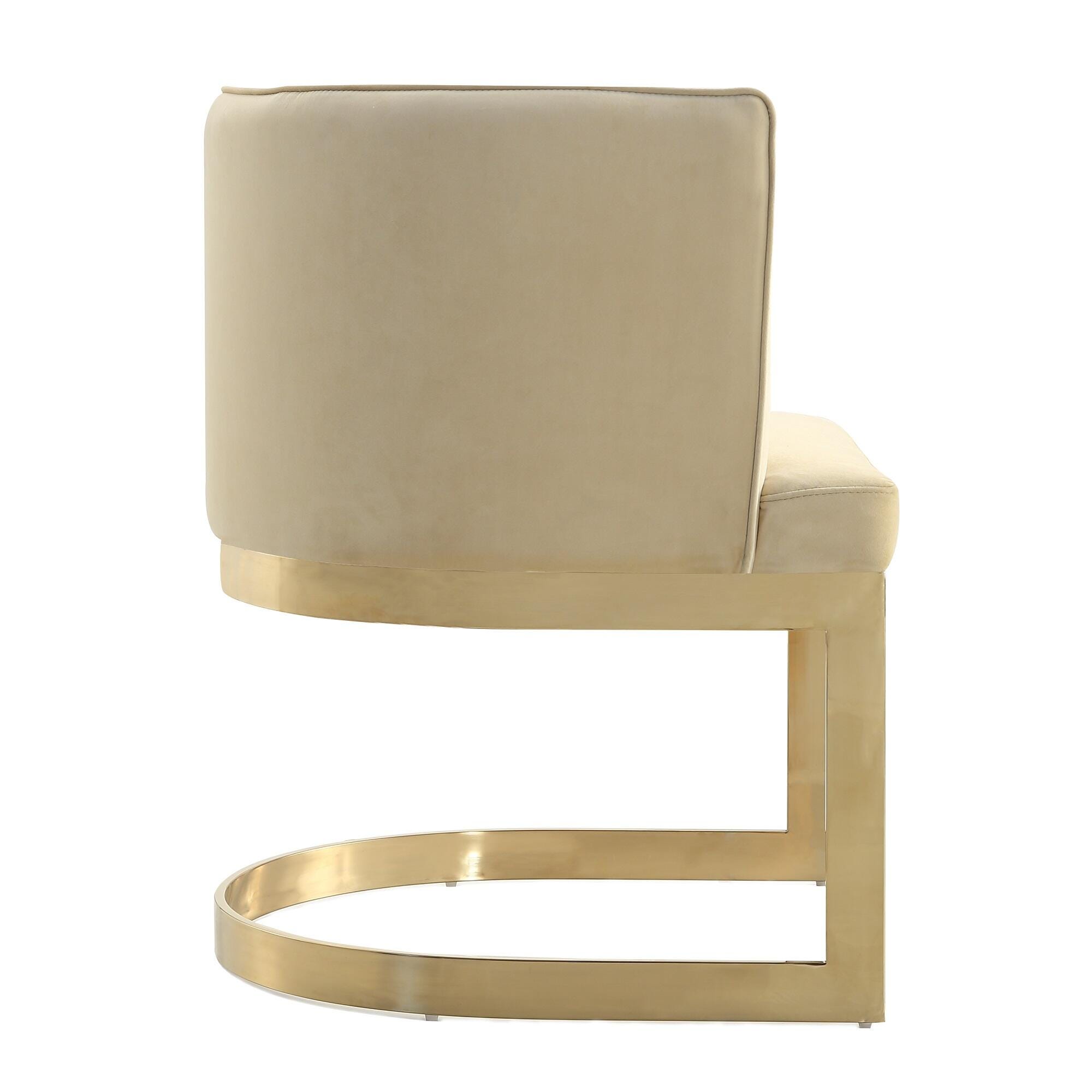Manhattan Comfort Aura Dining Chair, Sand, large