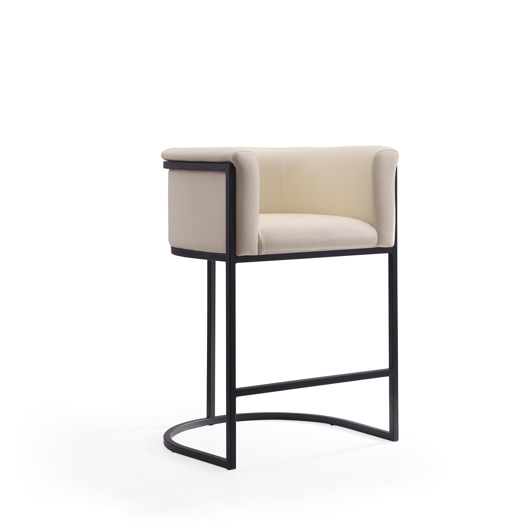 Manhattan Comfort Cosmopolitan Counter Height Bar Stool, Cream, large