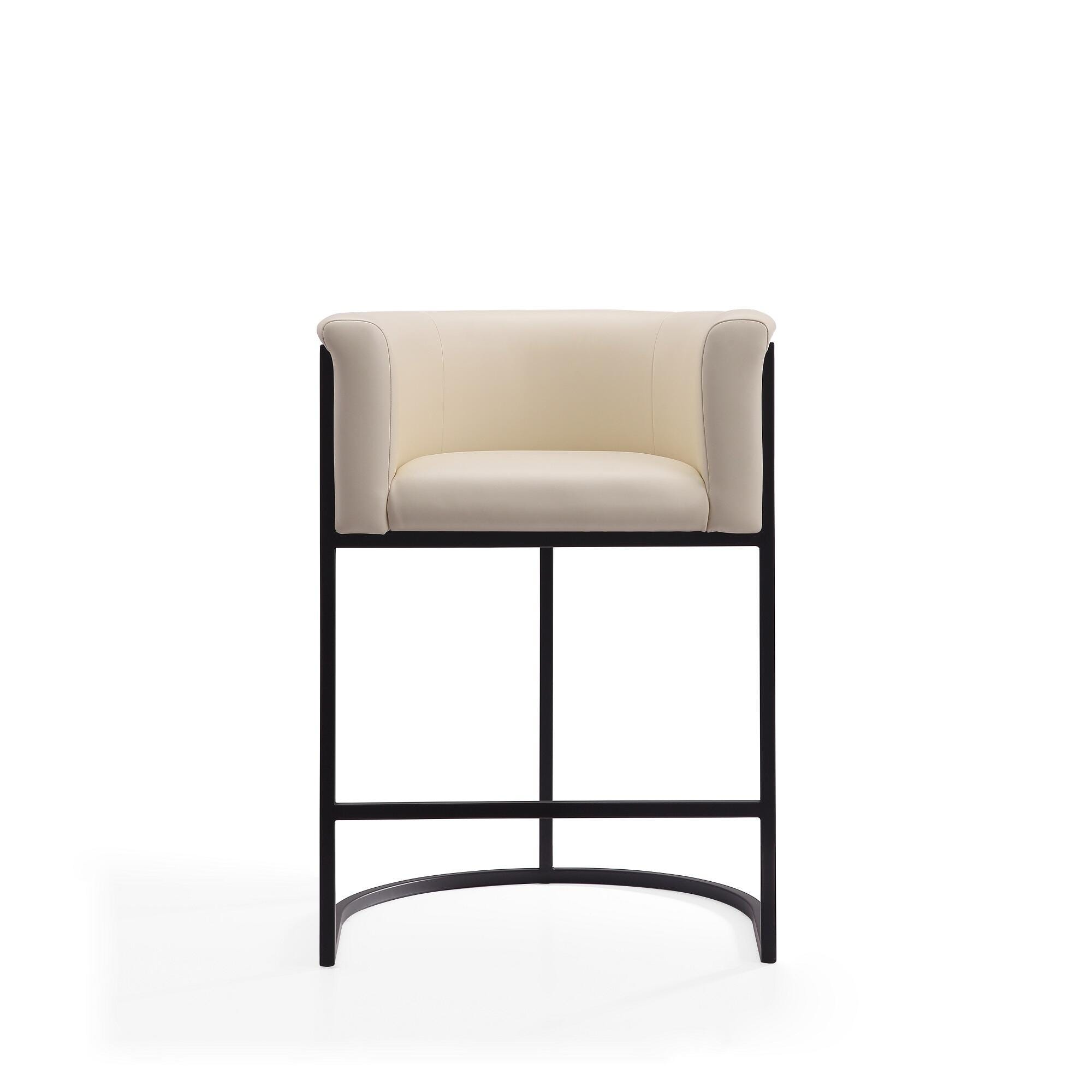 Manhattan Comfort Cosmopolitan Counter Height Bar Stool, Cream, large