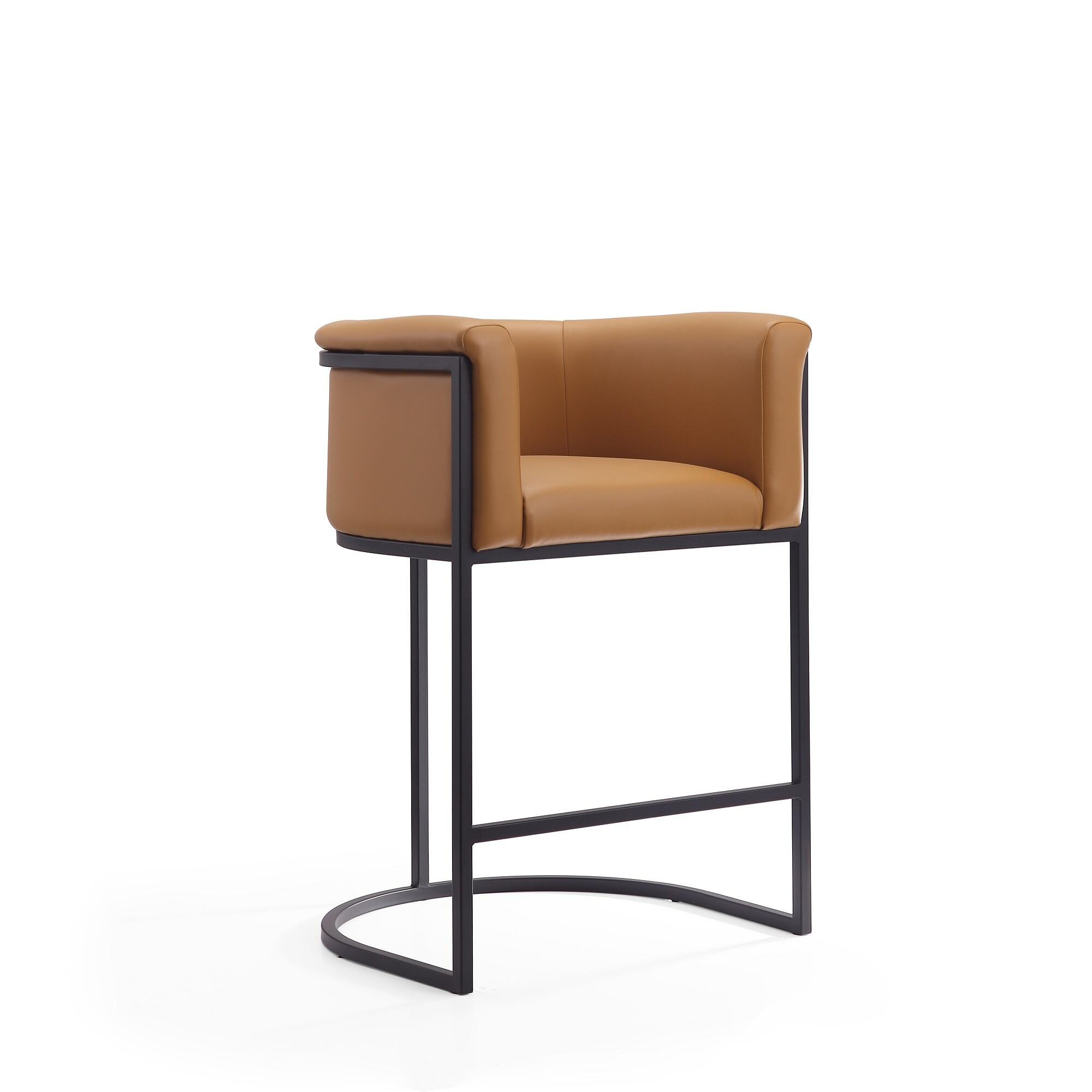 Manhattan Comfort Cosmopolitan Counter Height Bar Stool, Camel, large