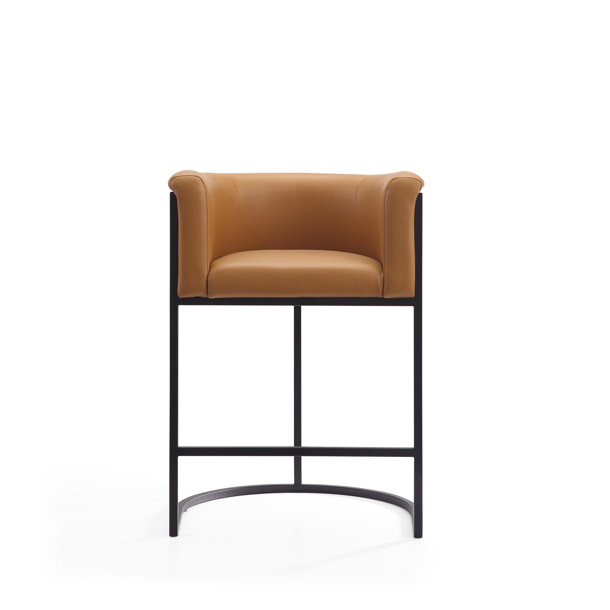 Manhattan Comfort Cosmopolitan Counter Height Bar Stool, Camel, large