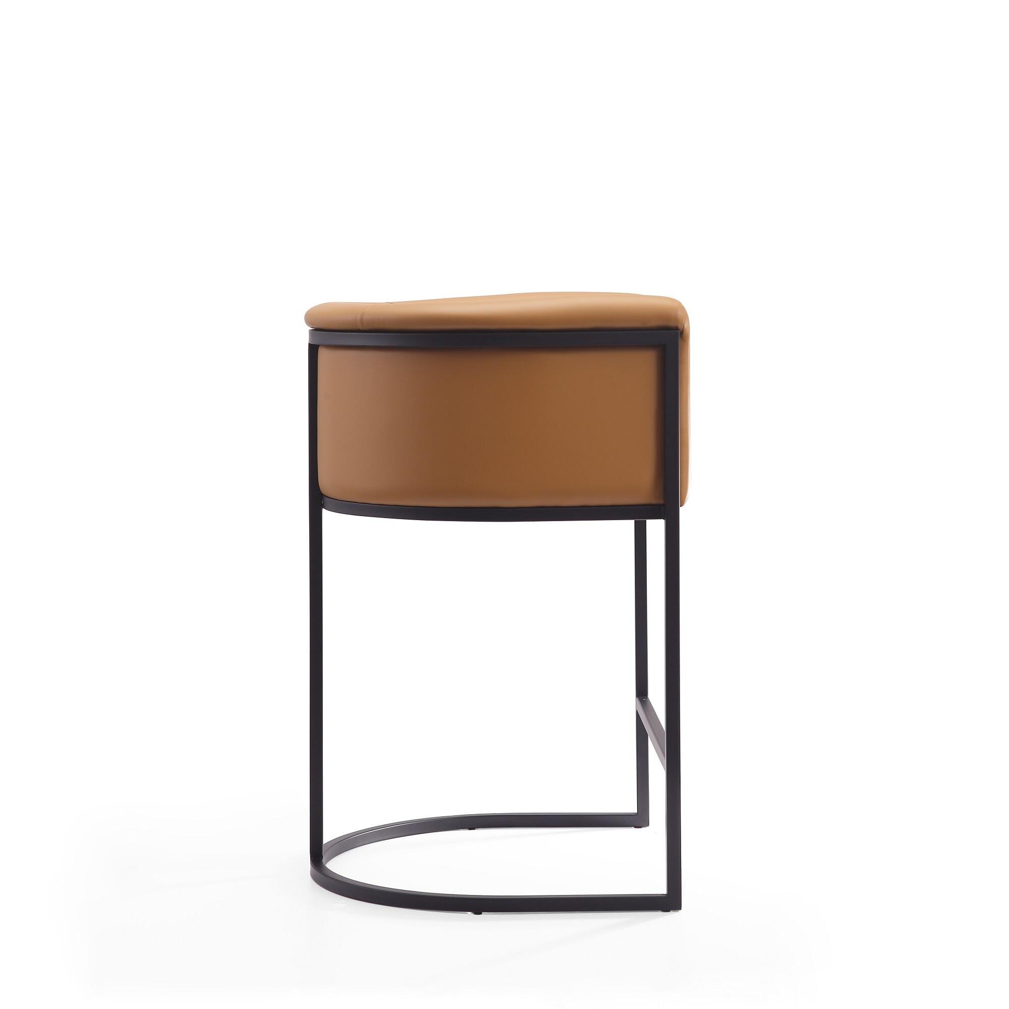Manhattan Comfort Cosmopolitan Counter Height Bar Stool, Camel, large