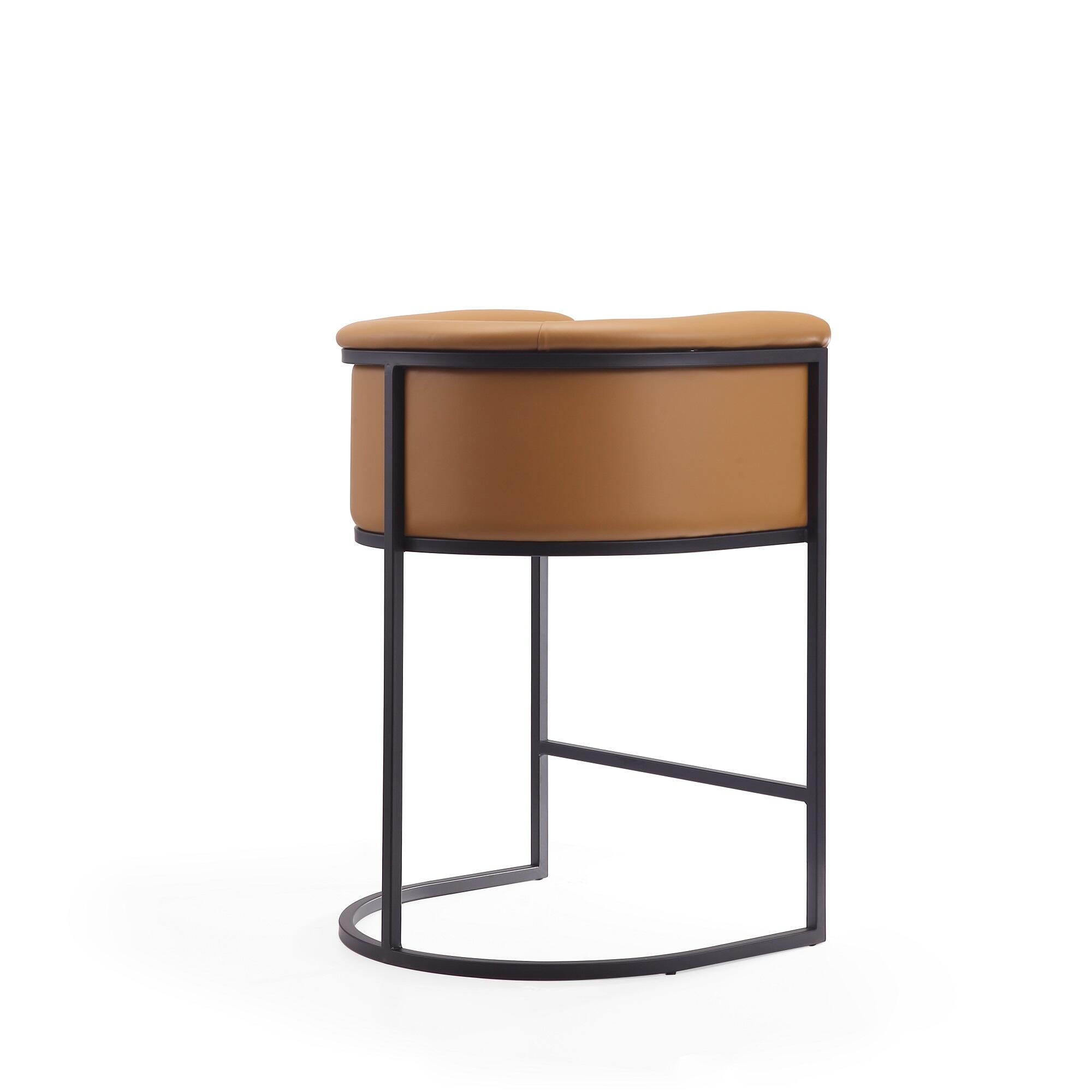 Manhattan Comfort Cosmopolitan Counter Height Bar Stool, Camel, large