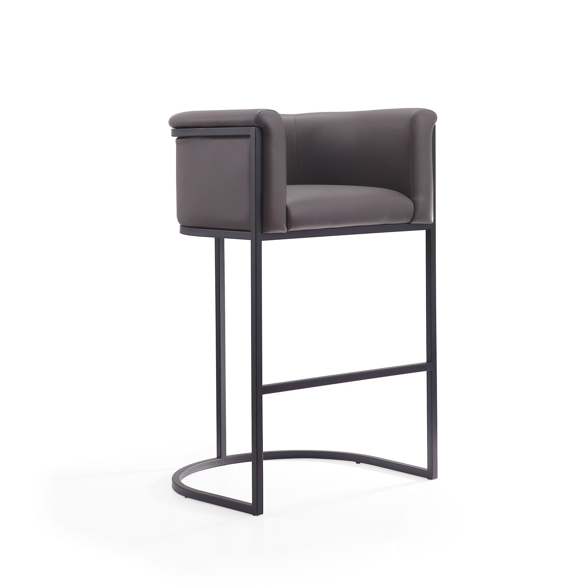 Manhattan Comfort Cosmopolitan Bar Height Bar Stool, Graphite, large