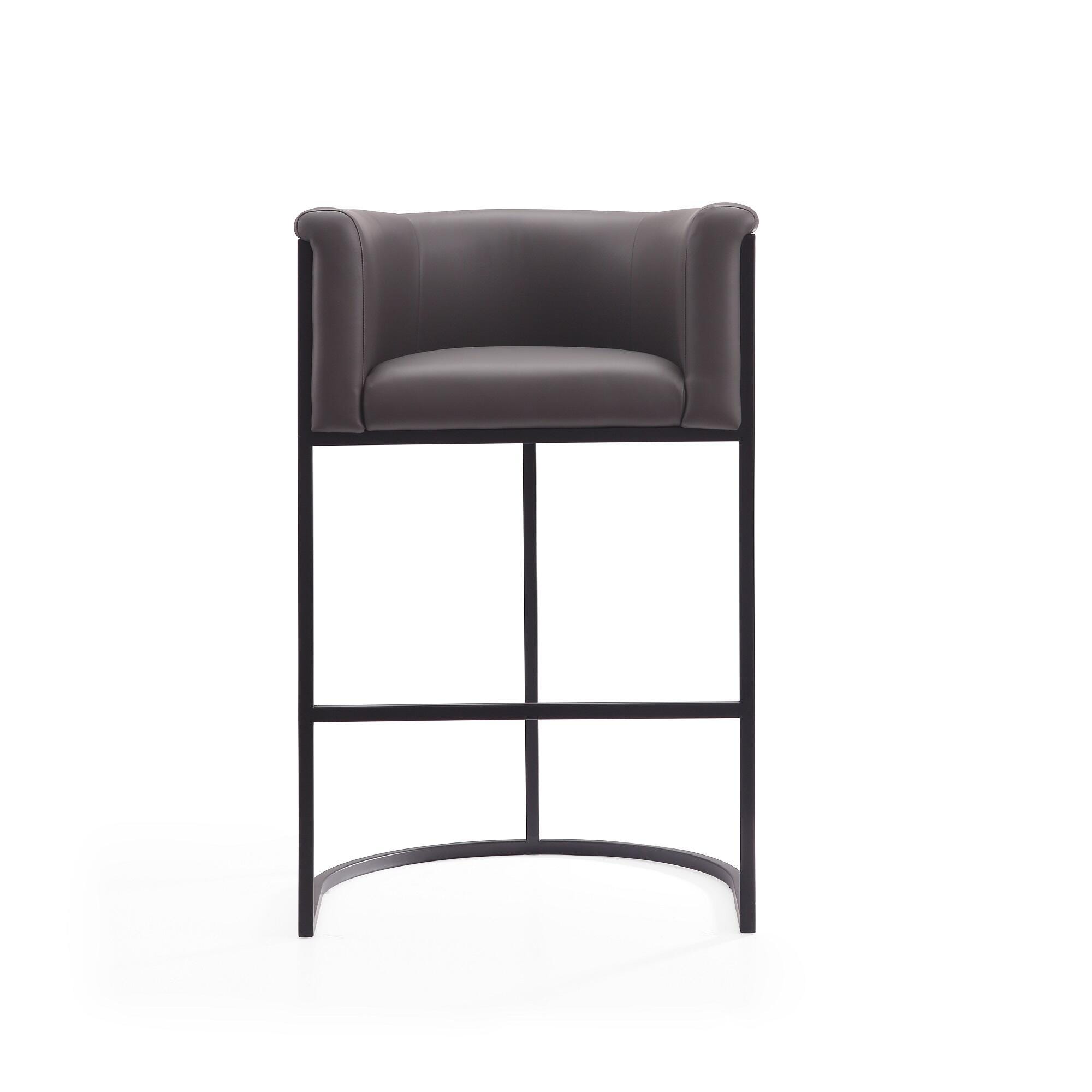 Manhattan Comfort Cosmopolitan Bar Height Bar Stool, Graphite, large