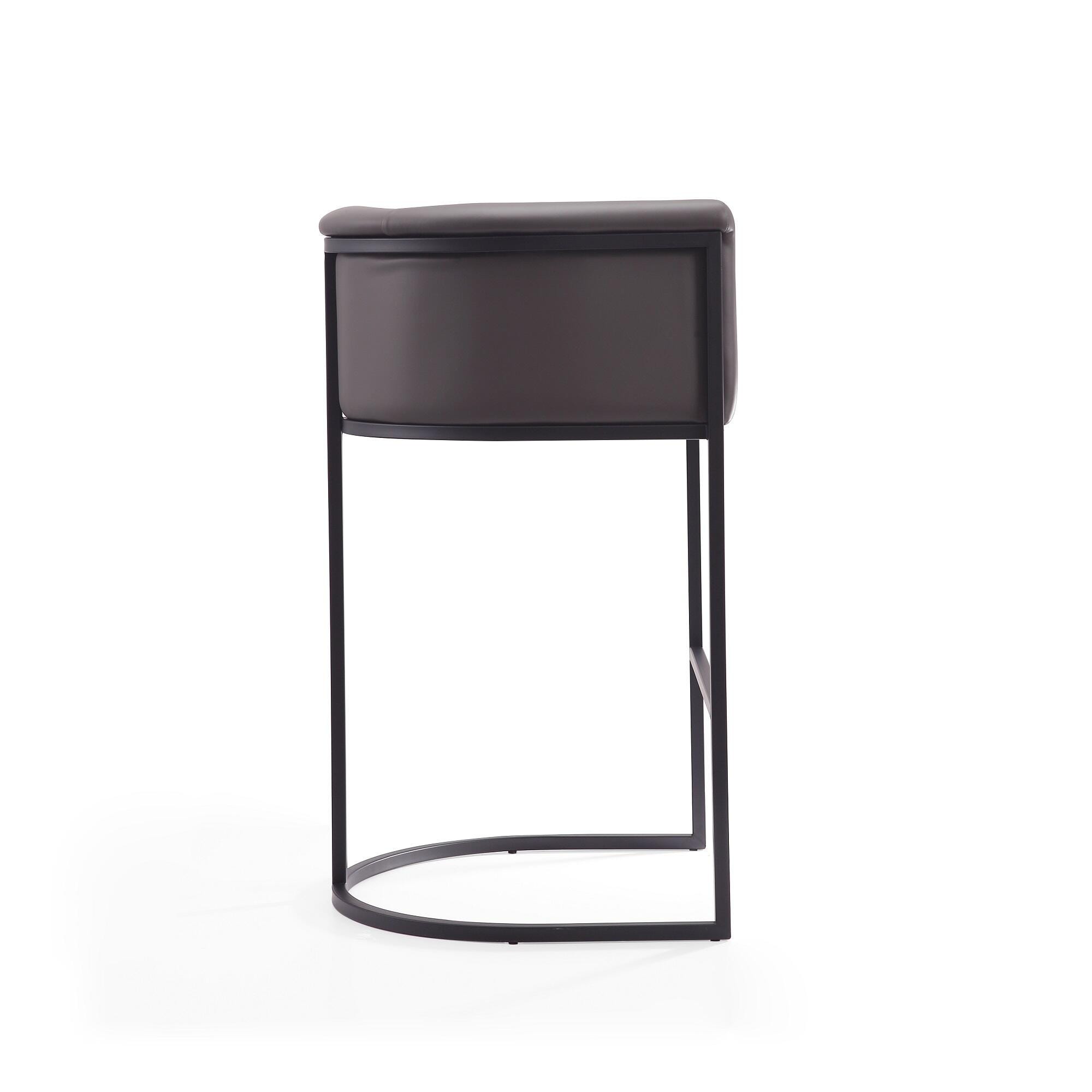 Manhattan Comfort Cosmopolitan Bar Height Bar Stool, Graphite, large