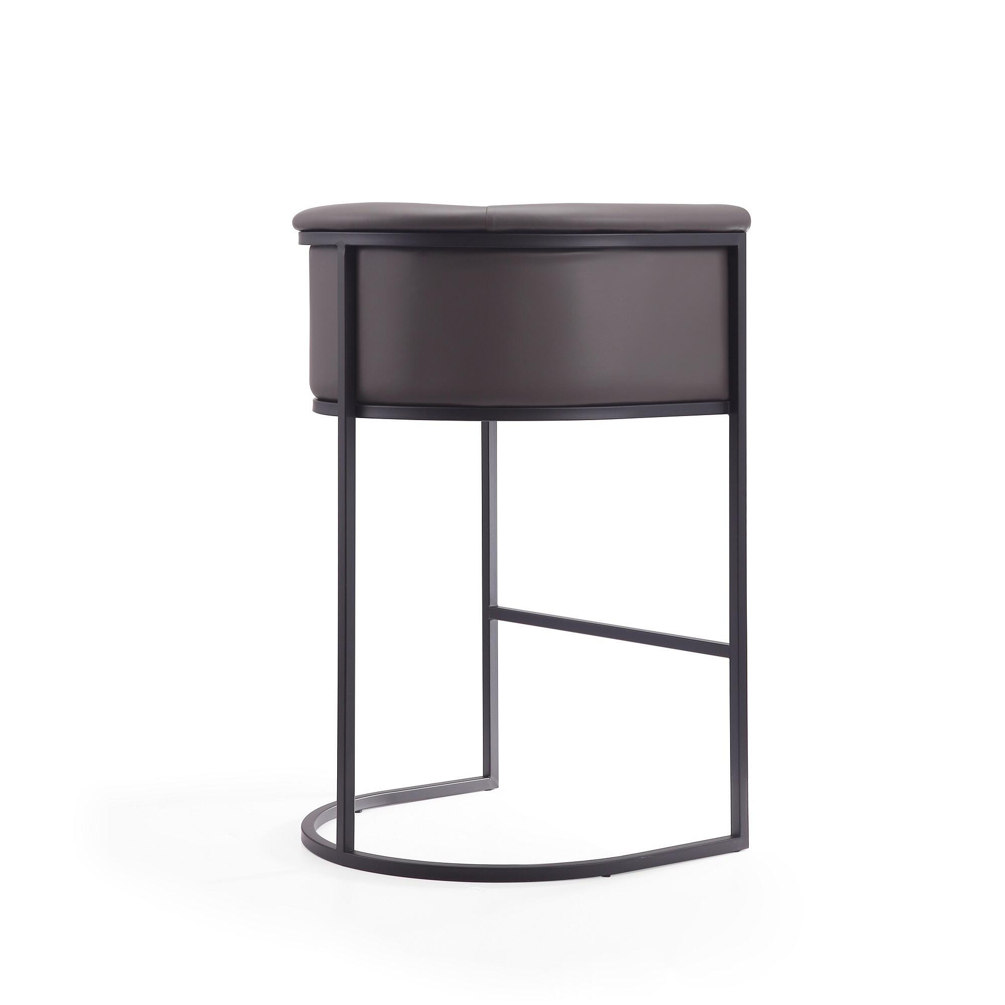 Manhattan Comfort Cosmopolitan Bar Height Bar Stool, Graphite, large