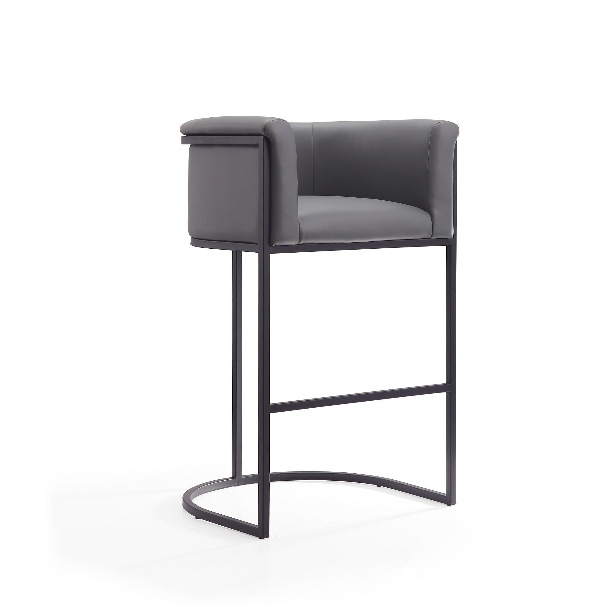 Manhattan Comfort Cosmopolitan Bar Height Bar Stool, Gray, large