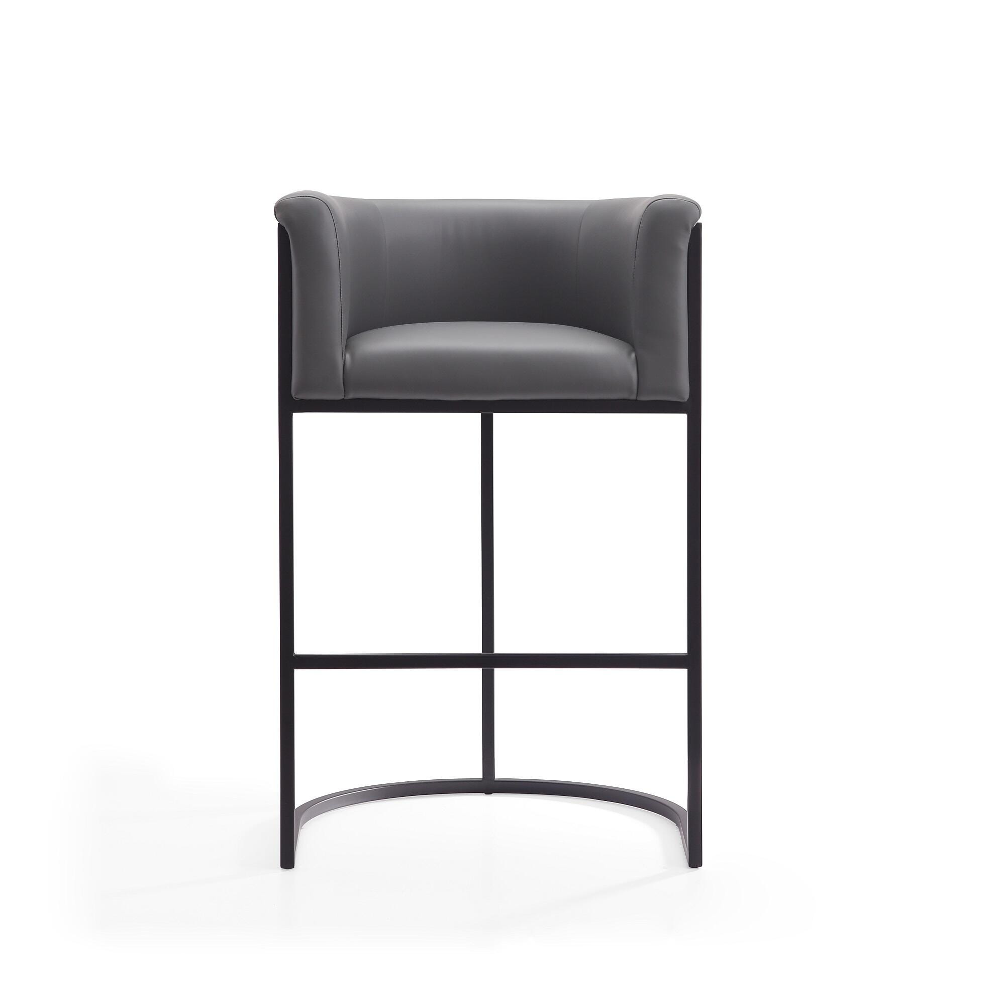Manhattan Comfort Cosmopolitan Bar Height Bar Stool, Gray, large