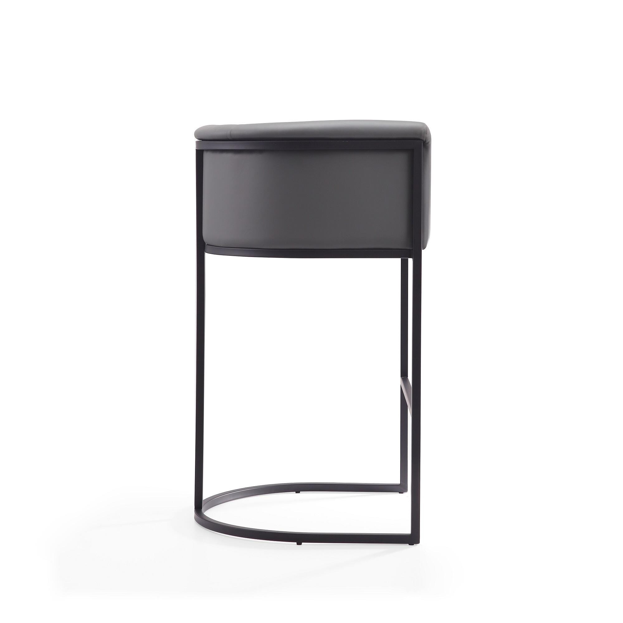Manhattan Comfort Cosmopolitan Bar Height Bar Stool, Gray, large