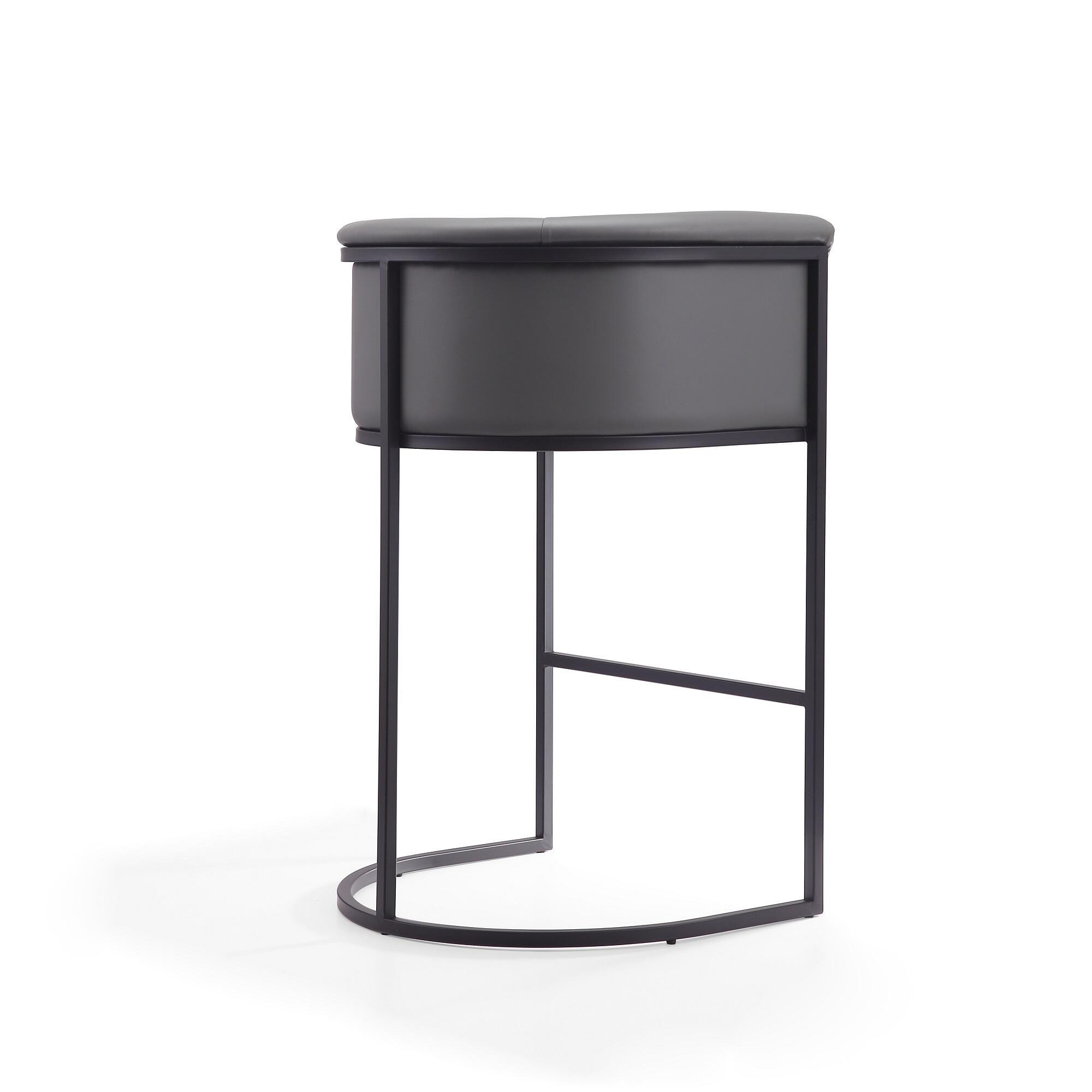 Manhattan Comfort Cosmopolitan Bar Height Bar Stool, Gray, large