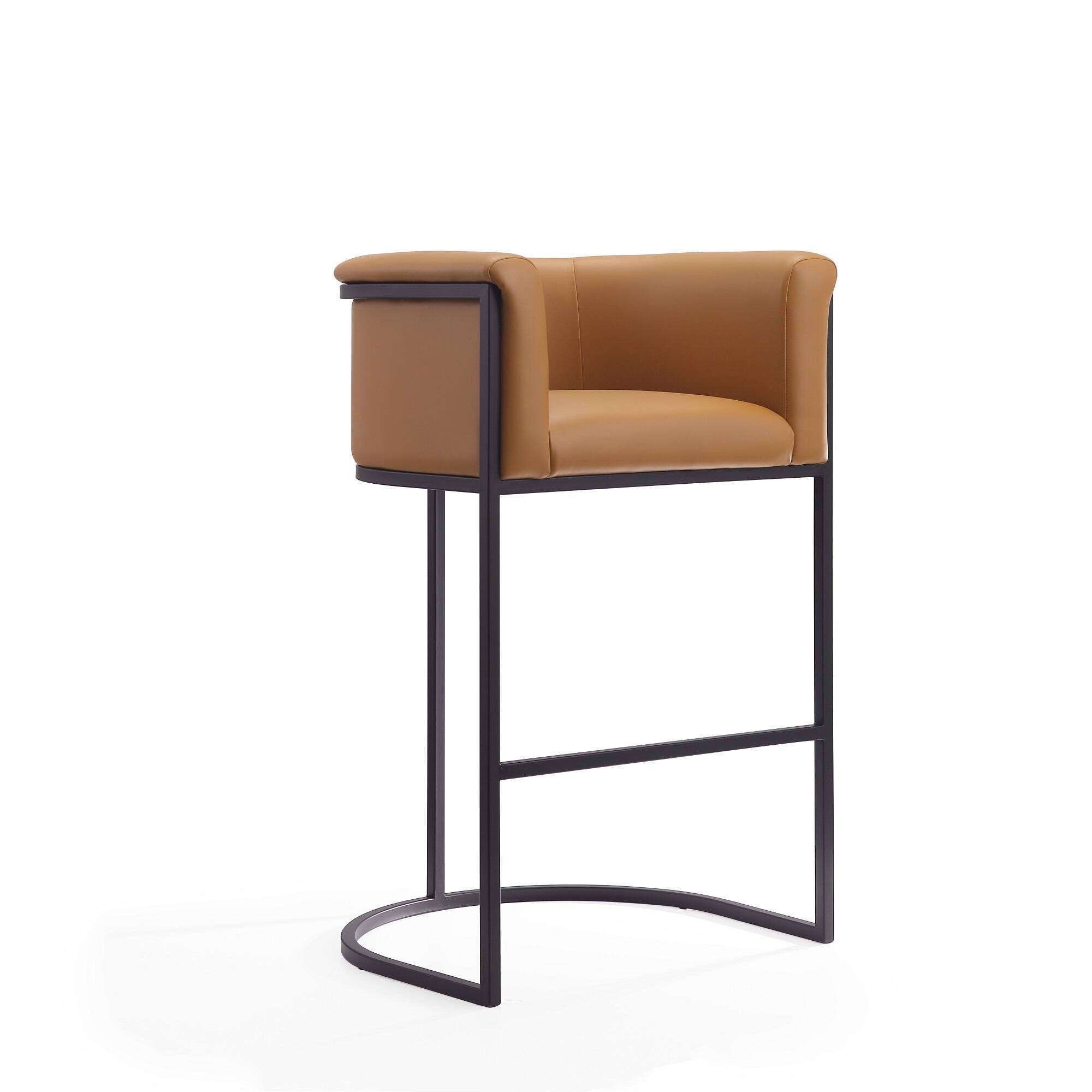 Manhattan Comfort Cosmopolitan Bar Height Bar Stool, Camel, large
