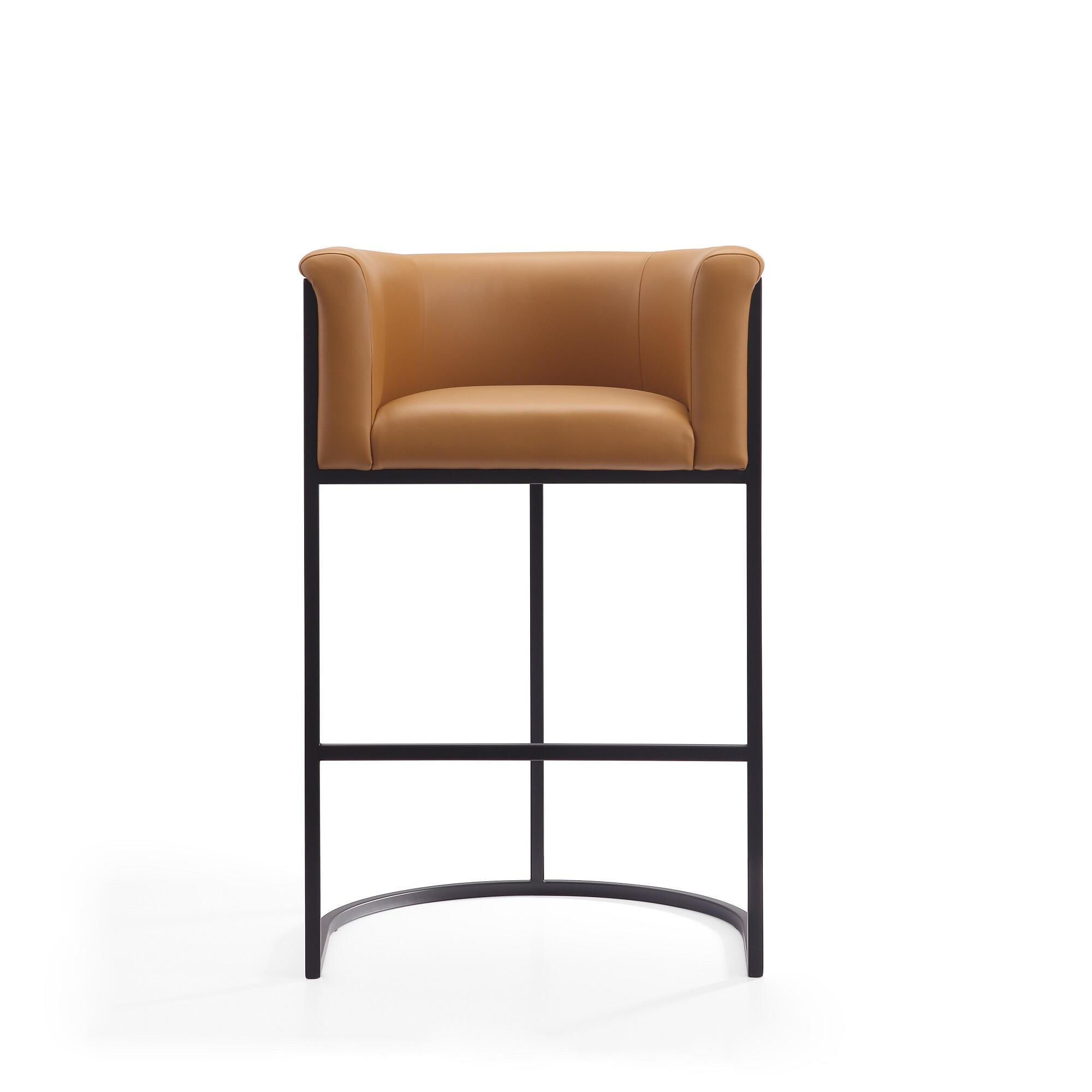 Manhattan Comfort Cosmopolitan Bar Height Bar Stool, Camel, large