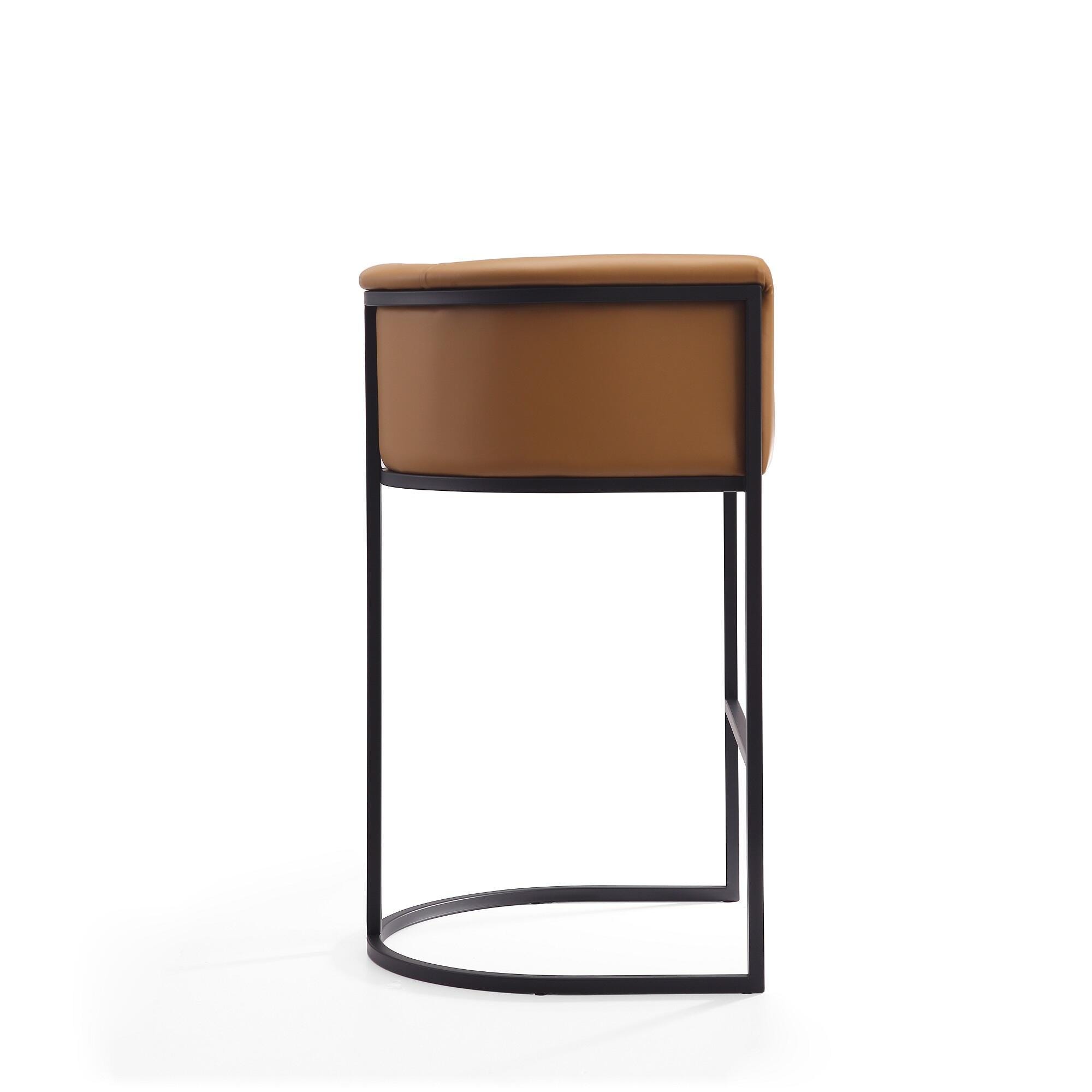 Manhattan Comfort Cosmopolitan Bar Height Bar Stool, Camel, large
