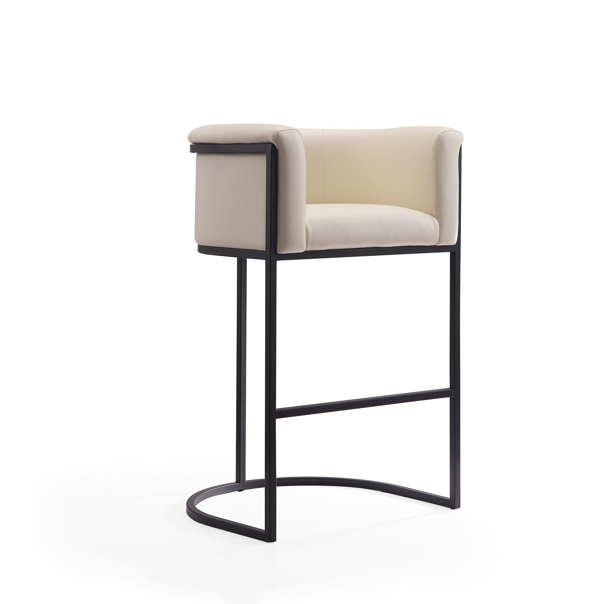 Manhattan Comfort Cosmopolitan Bar Height Bar Stool, Cream, large