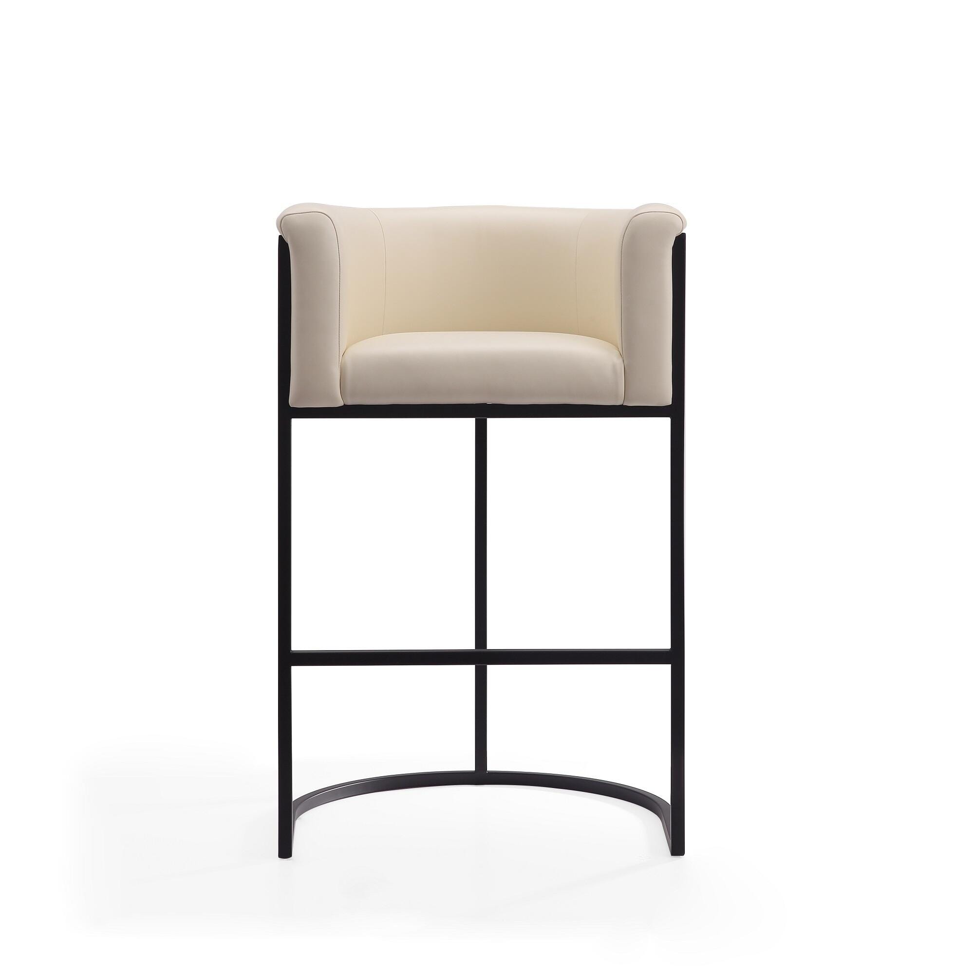 Manhattan Comfort Cosmopolitan Bar Height Bar Stool, Cream, large