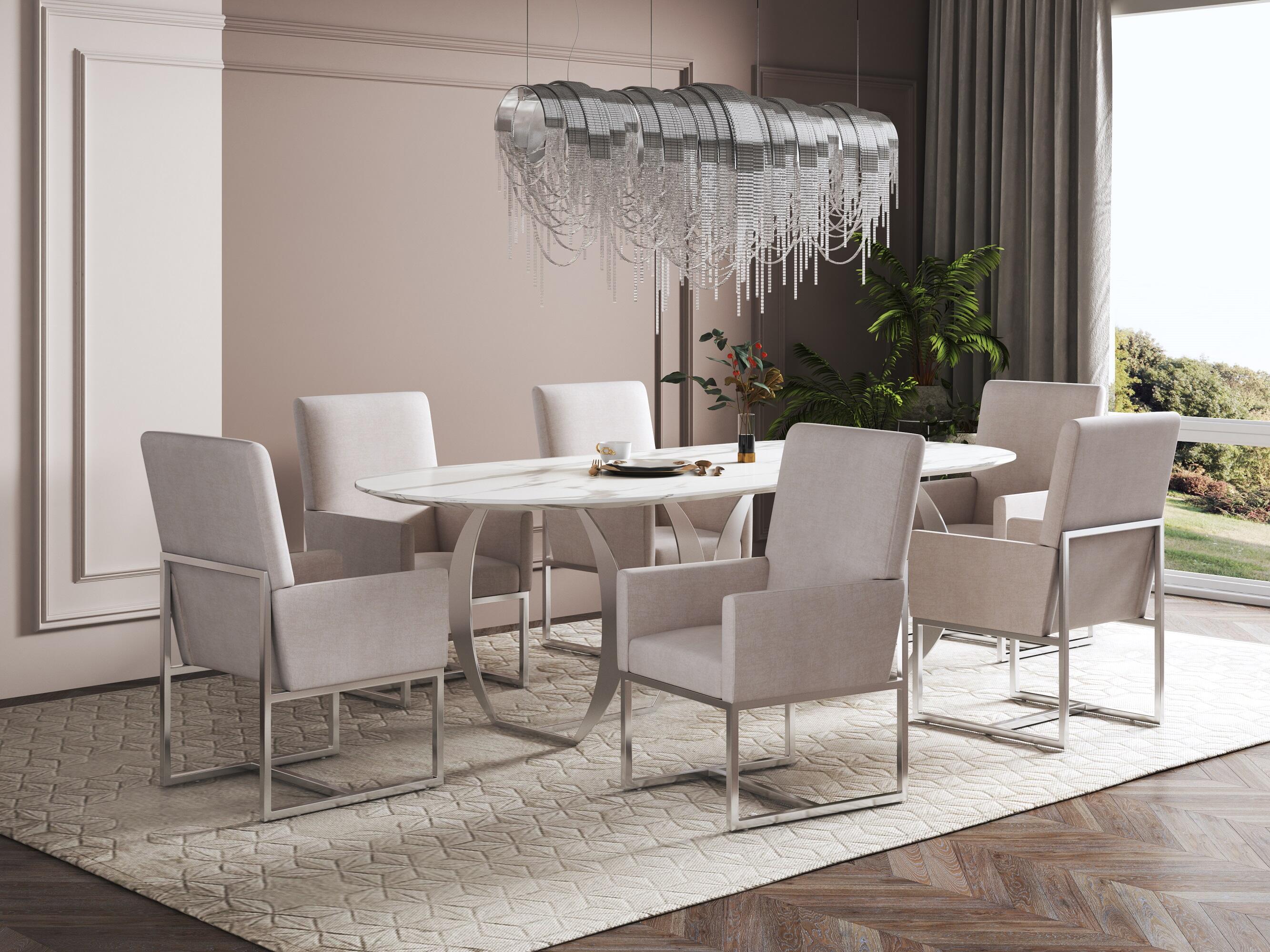 Manhattan Comfort Element Dining Chair, Champagne, large
