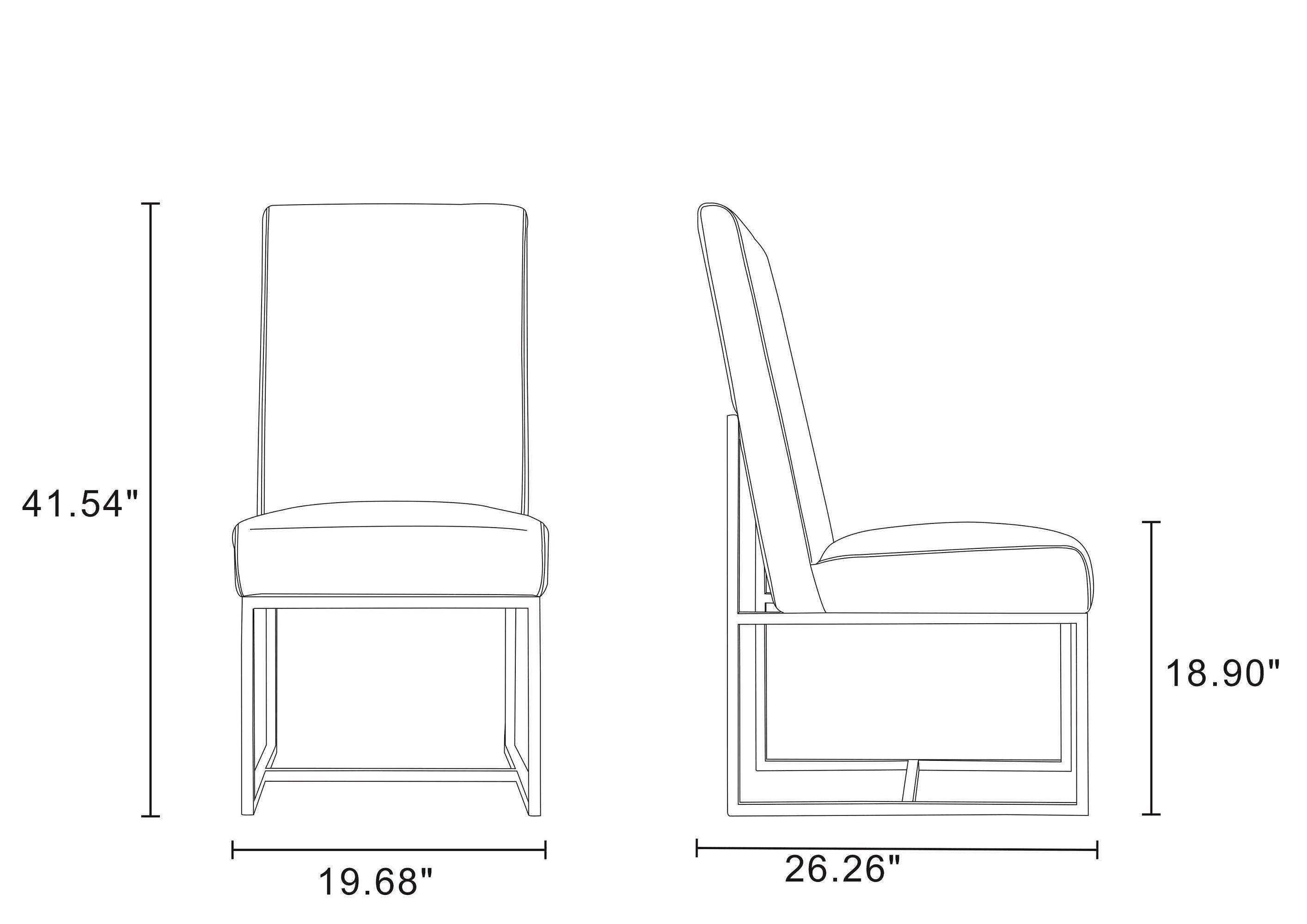 Manhattan Comfort Element Dining Chair, Champagne, large