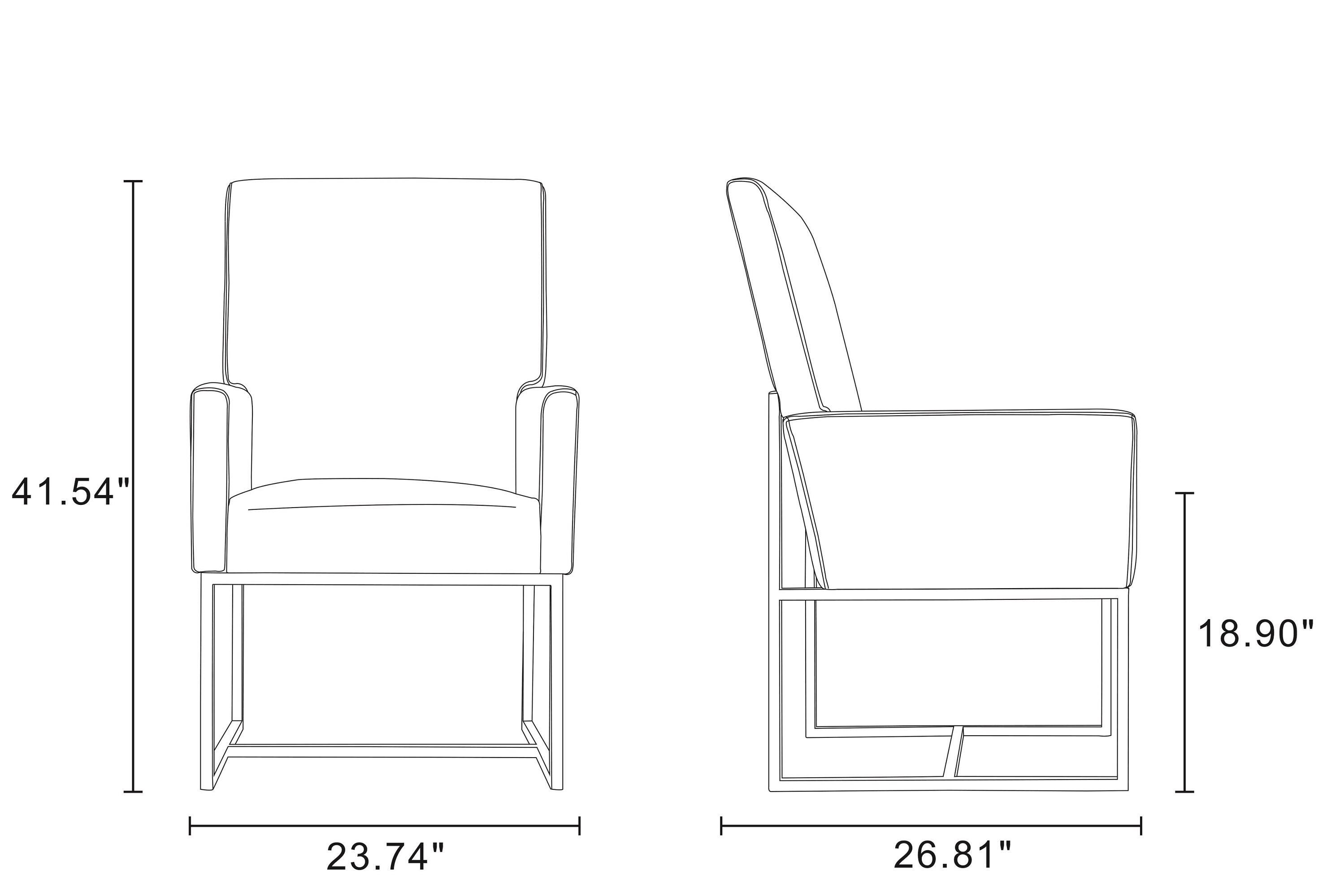 Manhattan Comfort Element Dining Chair, Gray, large