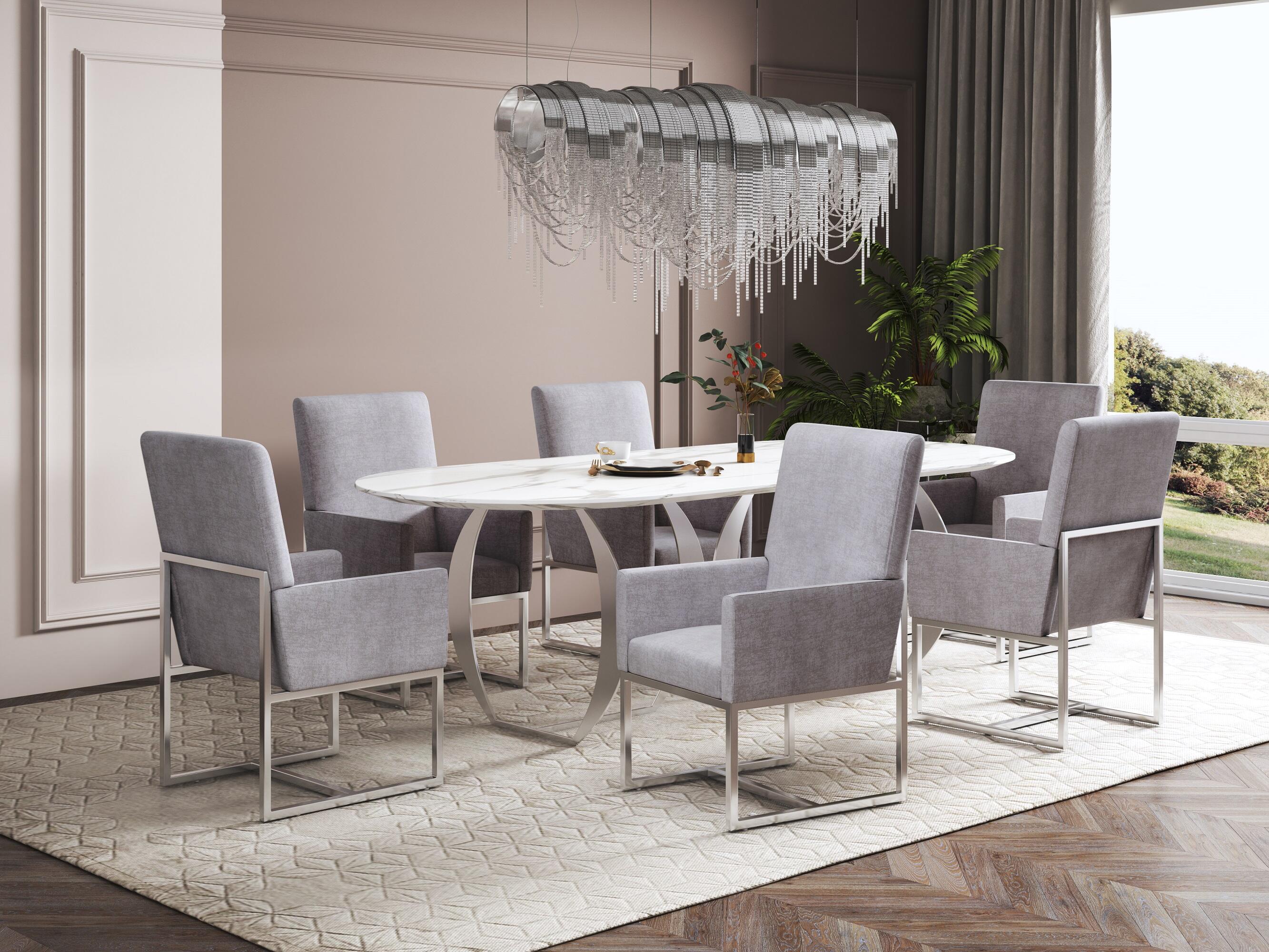Manhattan Comfort Element Dining Chair, Gray, large