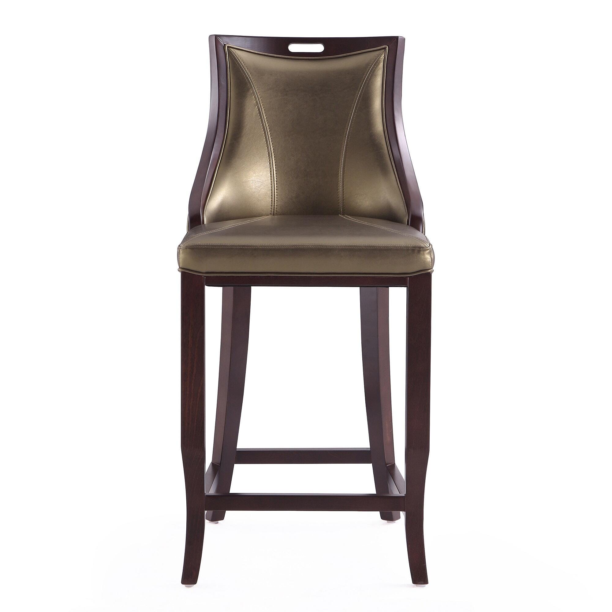 Manhattan Comfort Emperor Bar Height Bar Stool, Bronze, large