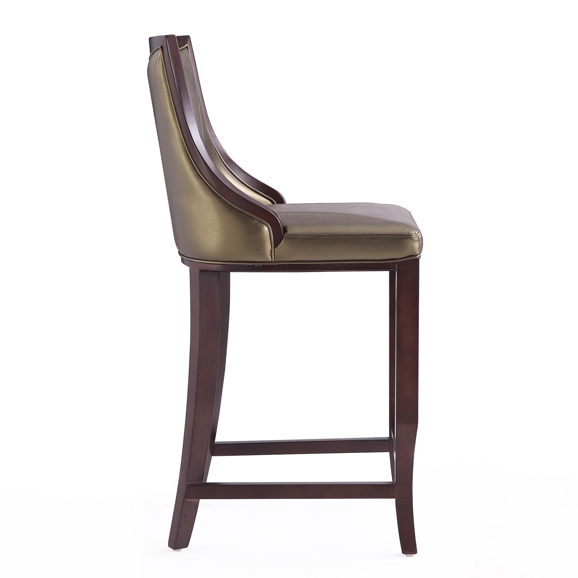 Manhattan Comfort Emperor Bar Height Bar Stool, Bronze, large
