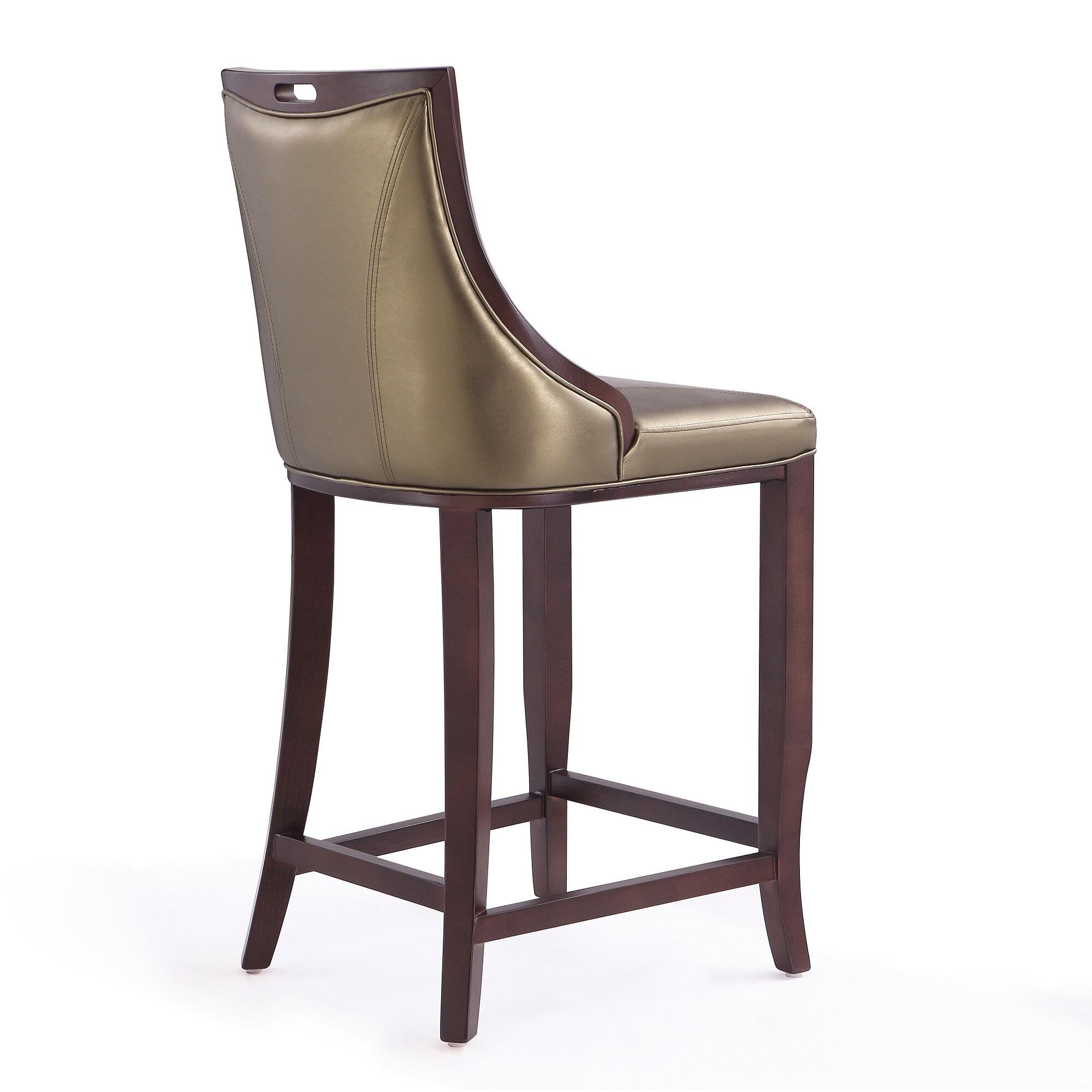 Manhattan Comfort Emperor Bar Height Bar Stool, Bronze, large